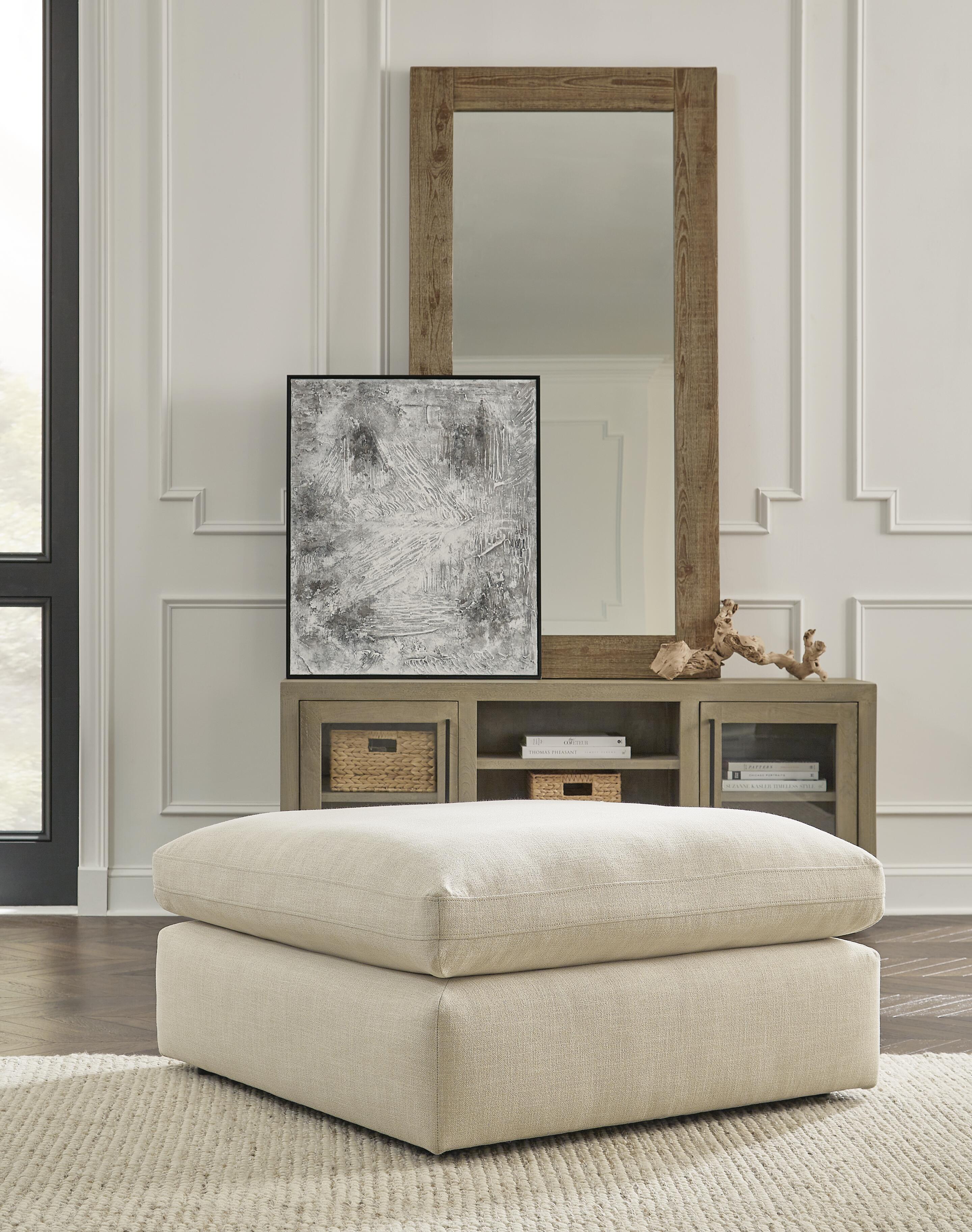Dar Furniture - Ashley Furniture - Elyza Oversized Accent Ottoman - Oversized Accent Ottoman / Linen - 1000608