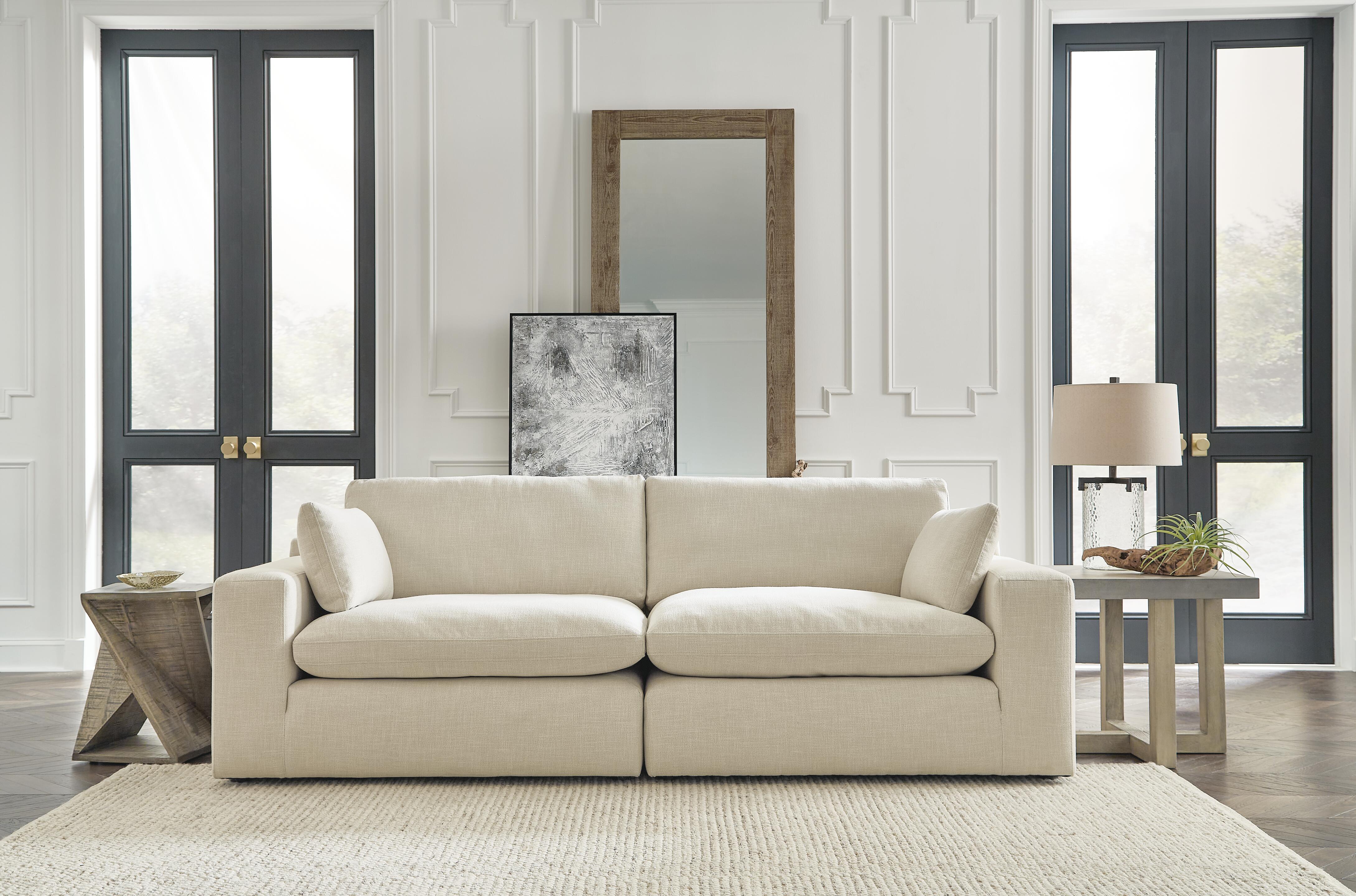 Dar Furniture - Ashley Furniture - Elyza 2-Piece Sectional Loveseat - RAF 2-Piece Sectional Loveseat / Linen - 10006S1
