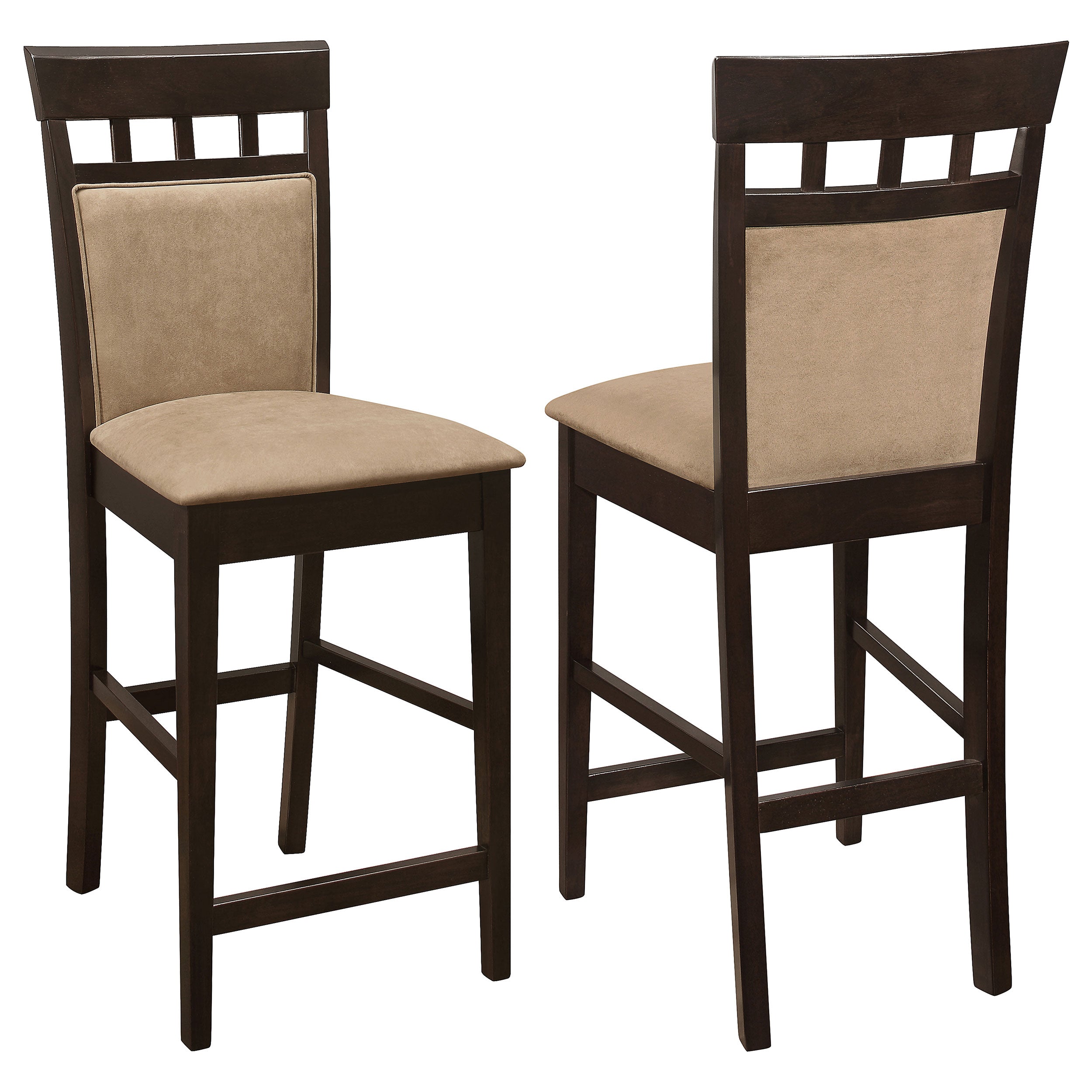 Dar Furniture - Coaster - Gabriel Closed Back Counter Chair Cappuccino (Set of 2) - 100219
