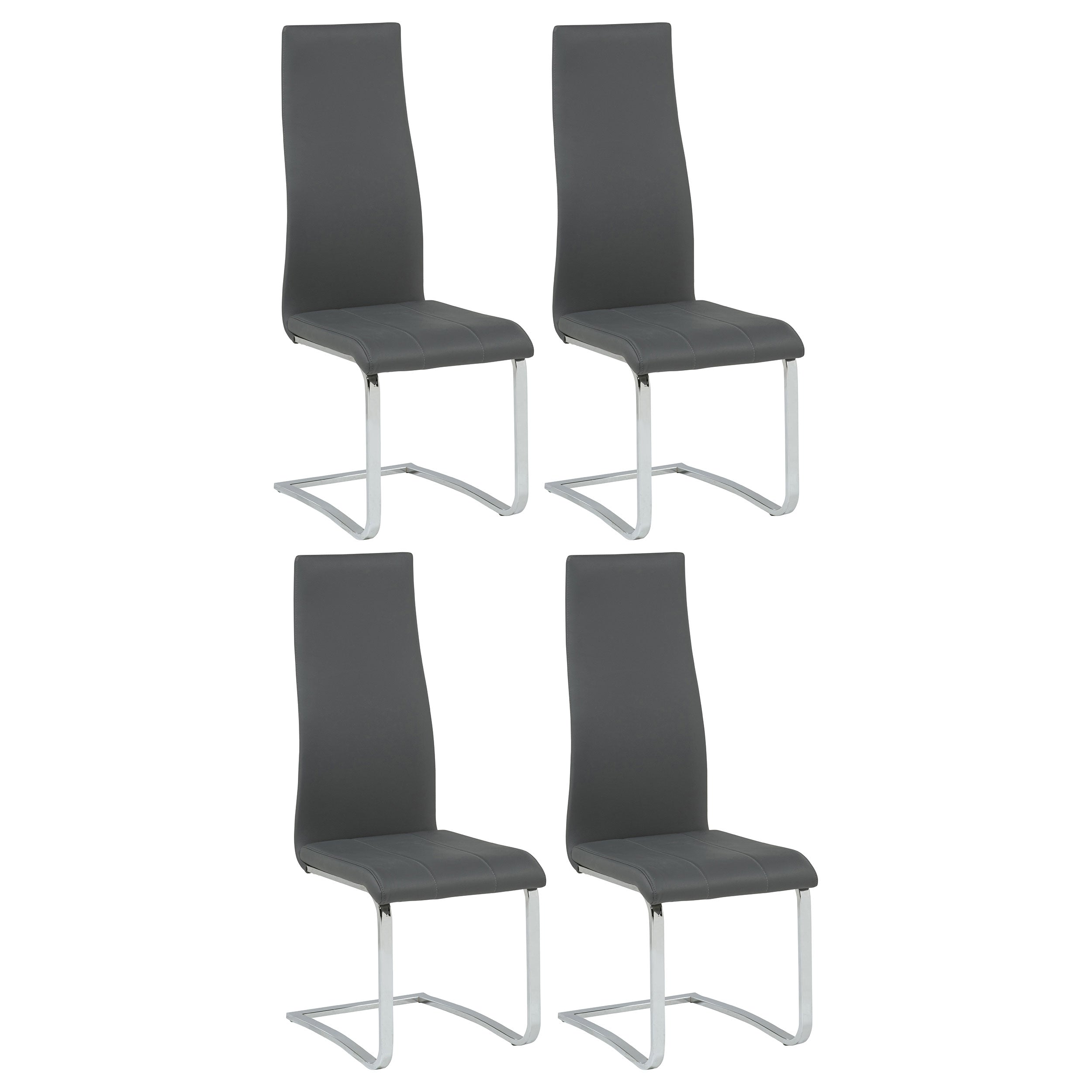 Dar Furniture - Coaster - Montclair Upholstered Dining Side Chair Grey (Set of 4) - 100515GRY