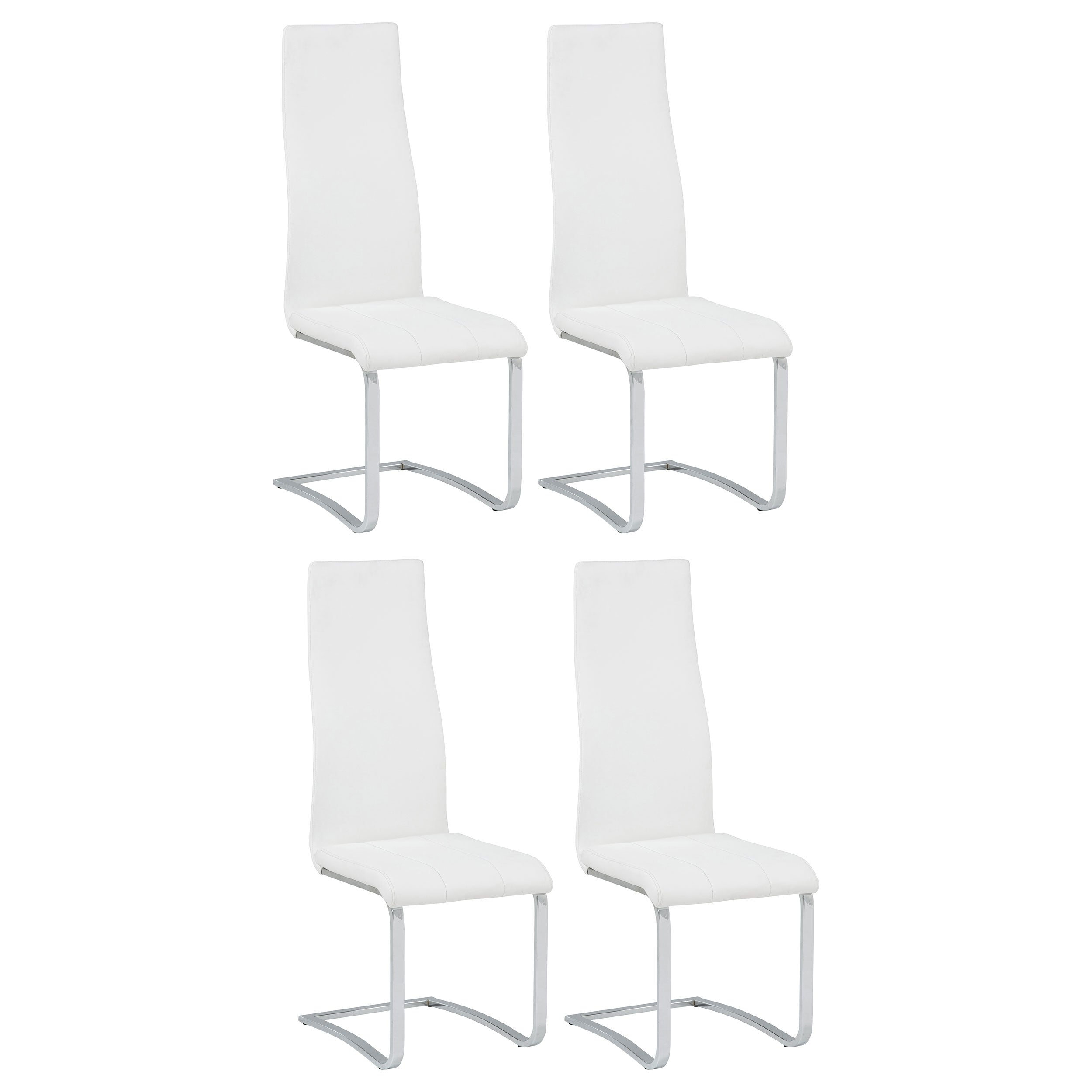 Dar Furniture - Coaster - Montclair Upholstered Dining Side Chair White (Set of 4) - 100515WHT