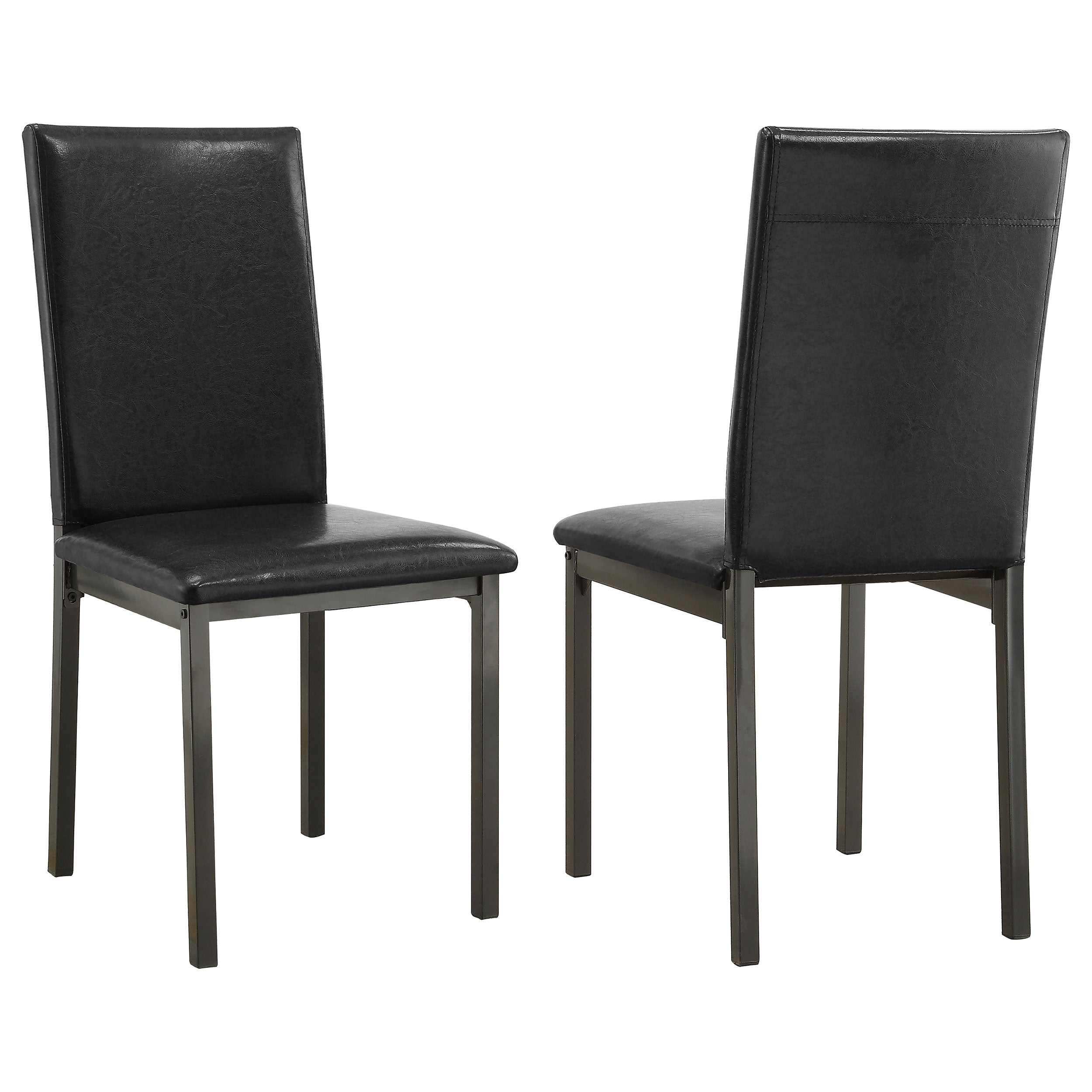 Dar Furniture - Coaster - Garza Upholstered Dining Side Chair Dark Brown (Set of 2) - 100612