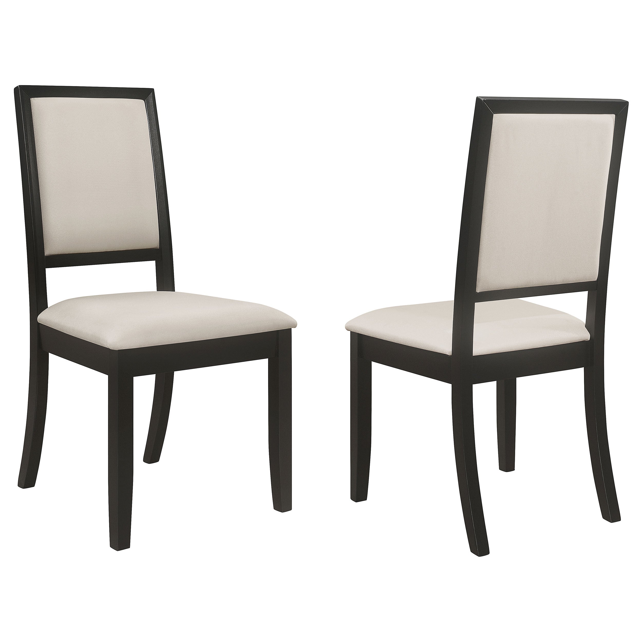 Dar Furniture - Coaster - Louise Upholstered Wood Dining Side Chair Black (Set of 2) - 101562