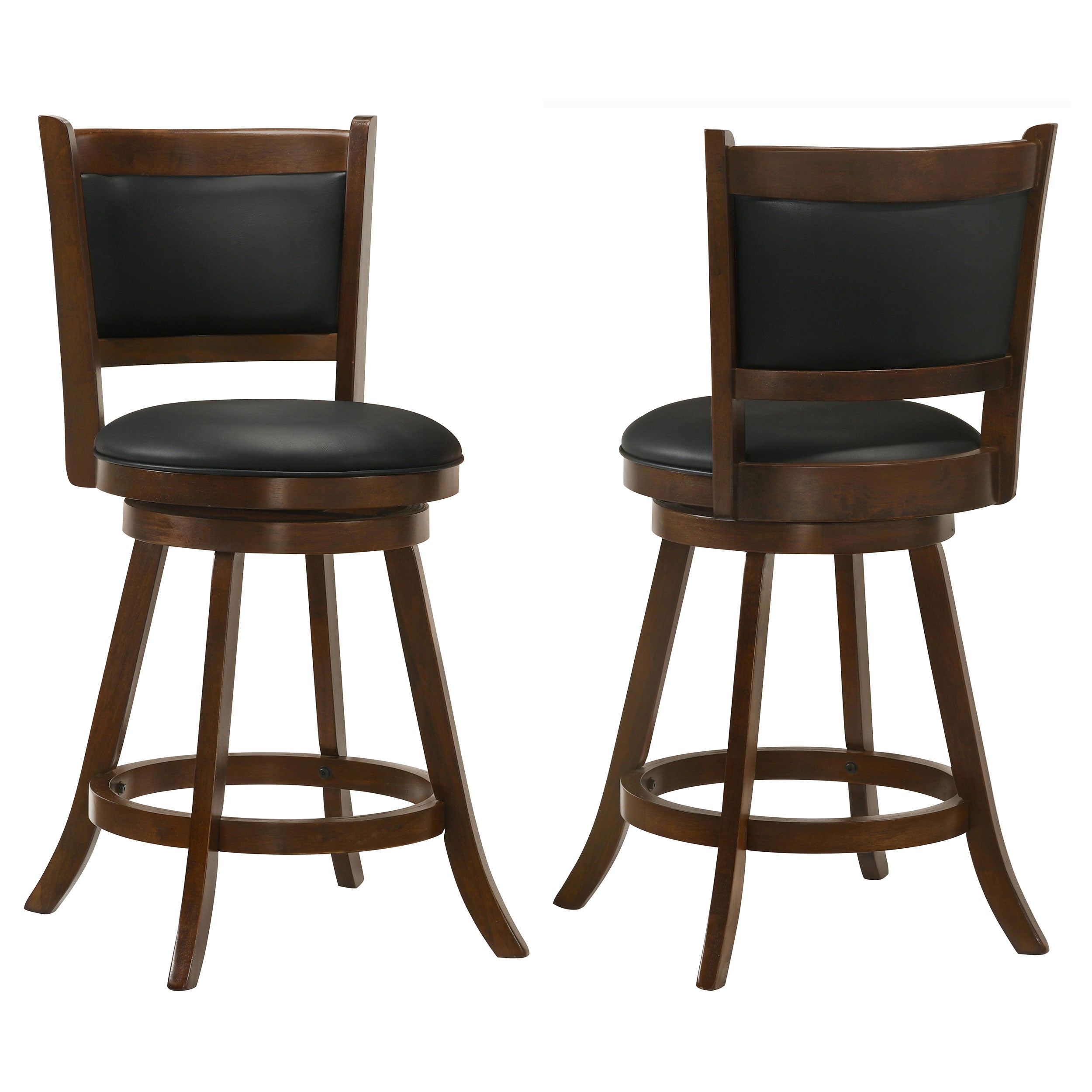 Dar Furniture - Coaster - Broxton Upholstered Swivel Counter Chair Chestnut (Set of 2) - 101919
