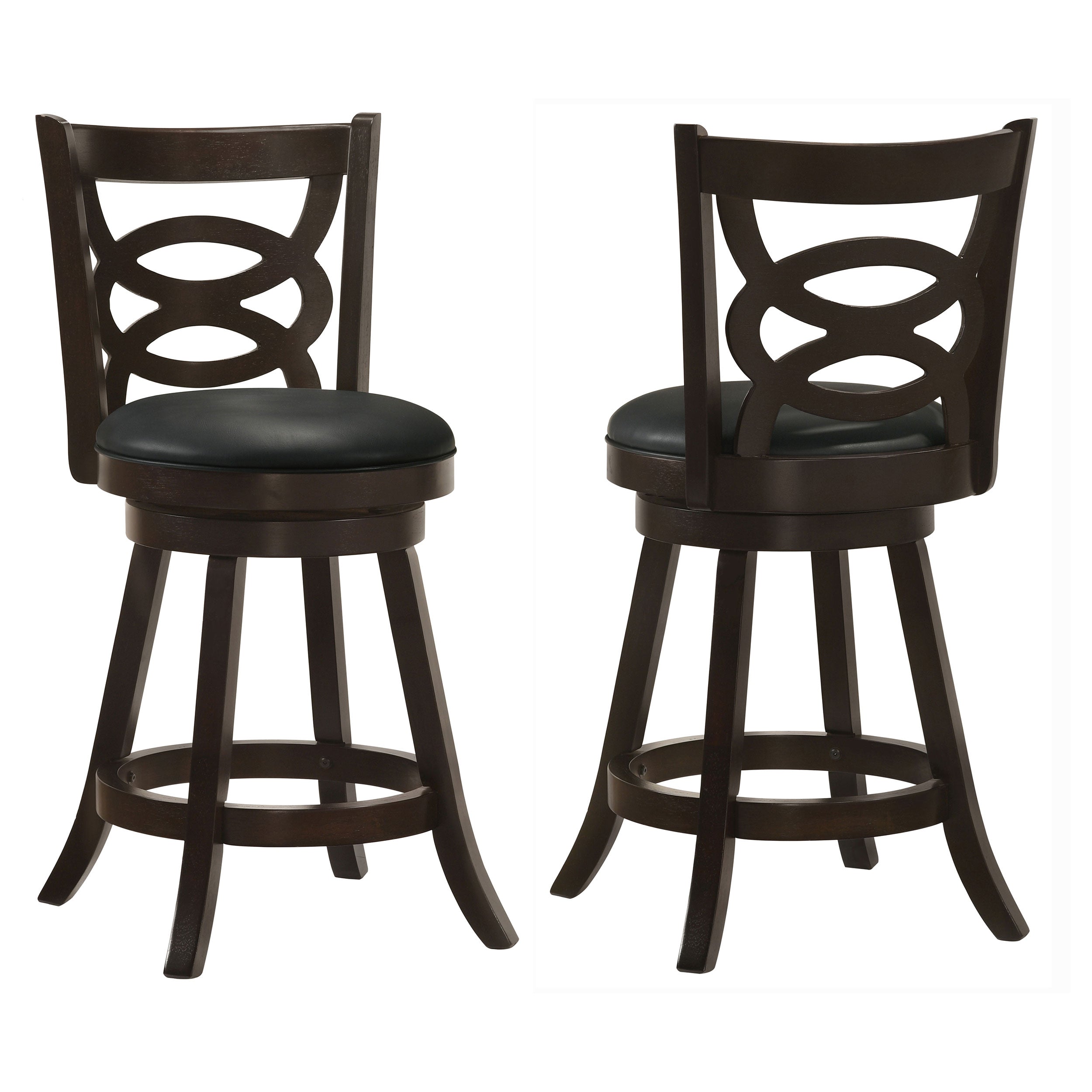 Dar Furniture - Coaster - Calecita Wood Swivel Counter Stool Cappuccino (Set of 2) - 101929