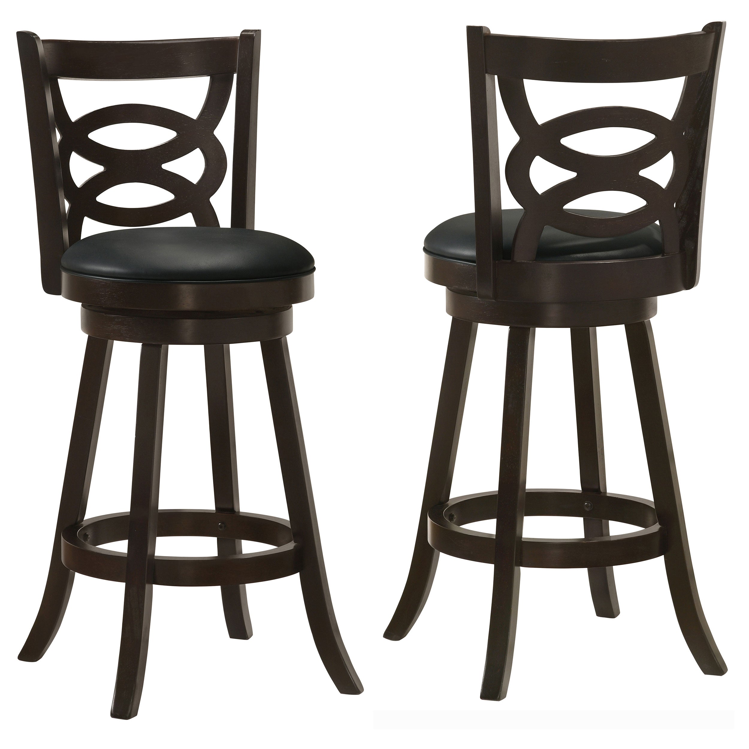 Dar Furniture - Coaster - Calecita Wood Swivel Bar Chair Cappuccino (Set of 2) - 101930