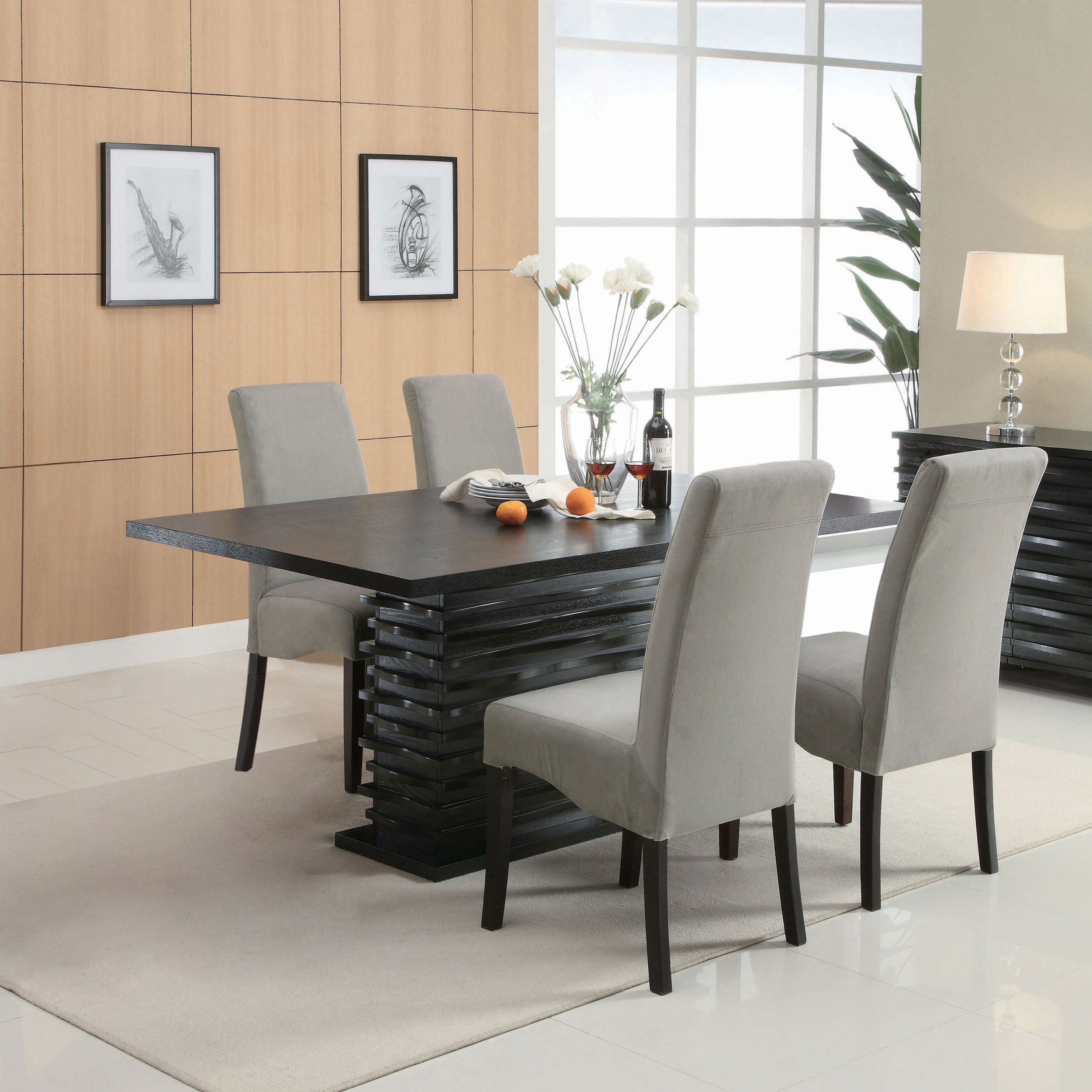 Dar Furniture - Coaster - Stanton 5-piece Rectangular Dining Table Set Grey - 102061-S5