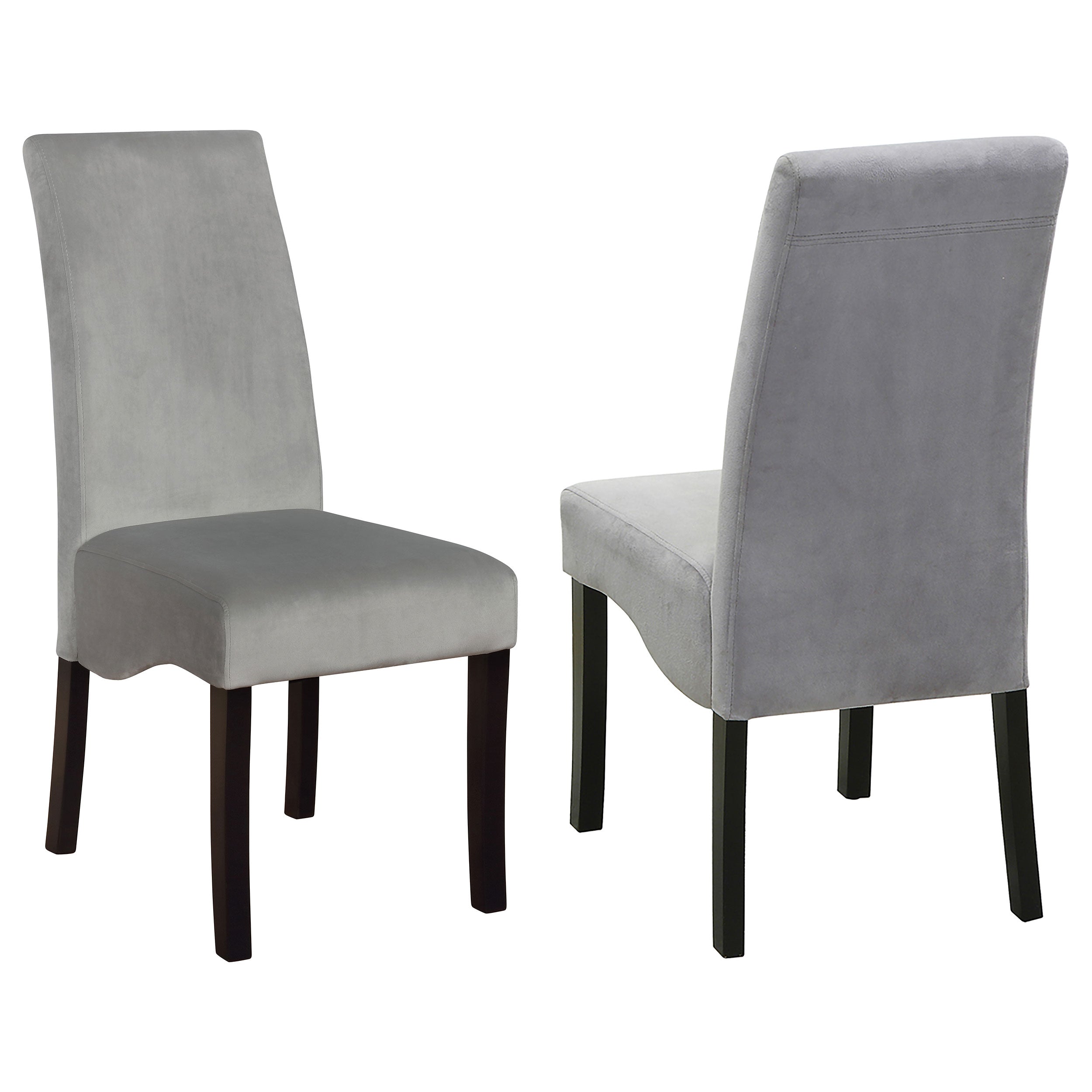 Dar Furniture - Coaster - Stanton Velvet Upholstered Dining Side Chair Grey (Set of 2) - 102062