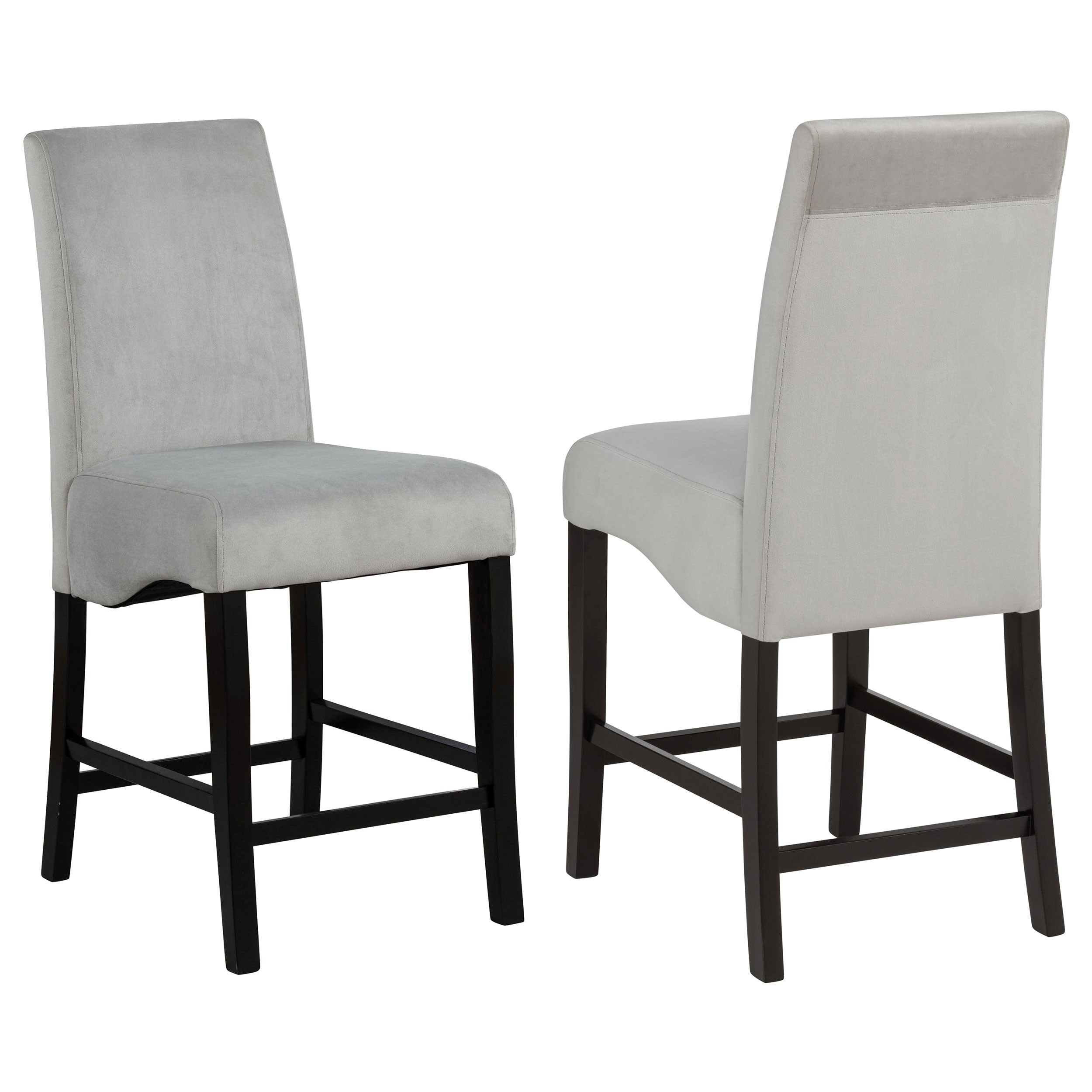 Dar Furniture - Coaster - Stanton Velvet Upholstered Counter Chair Grey (Set of 2) - 102069GRY