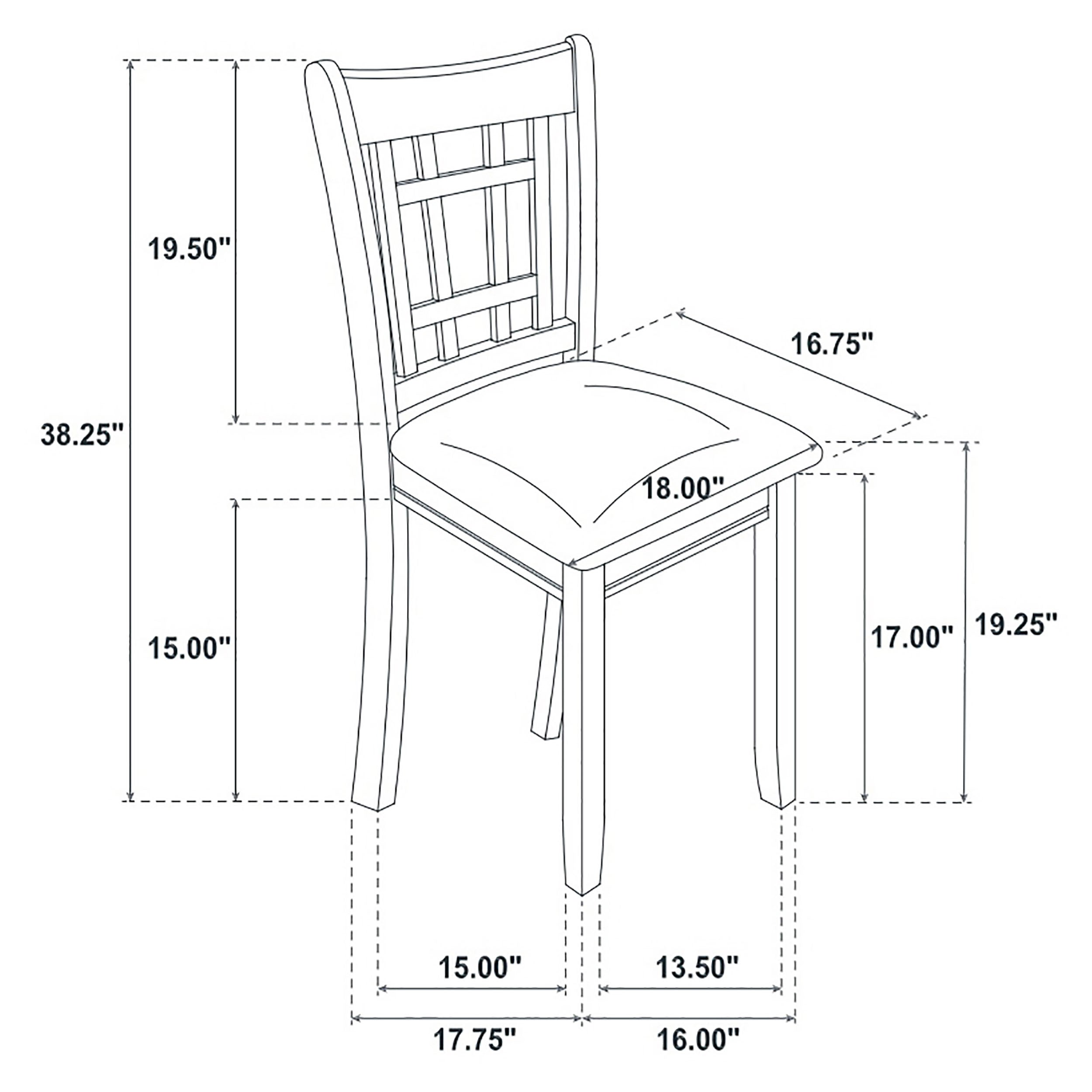 Lavon Wood Dining Side Chair Black and Espresso (Set of 2)
