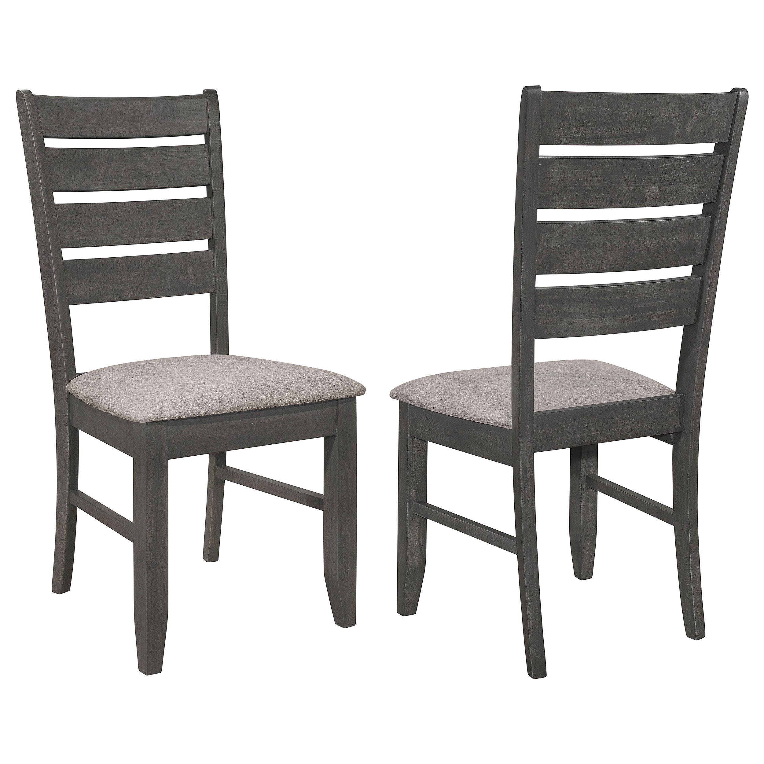 Dar Furniture - Coaster - Dalila Wood Dining Side Chair Dark Grey (Set of 2) - 102722GRY