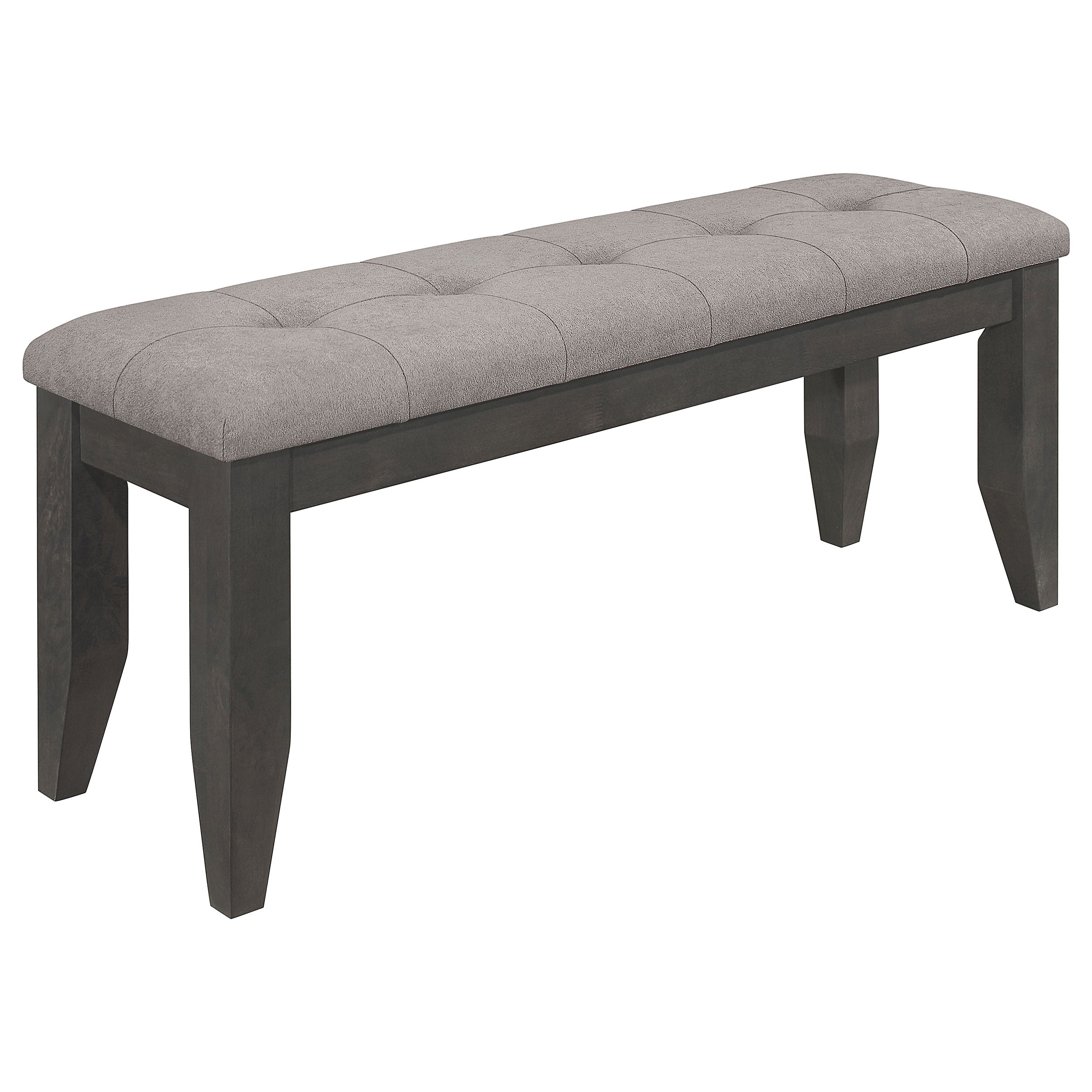 Dar Furniture - Coaster - Dalila Fabric Upholstered Wood Dining Bench Dark Grey - 102723GRY