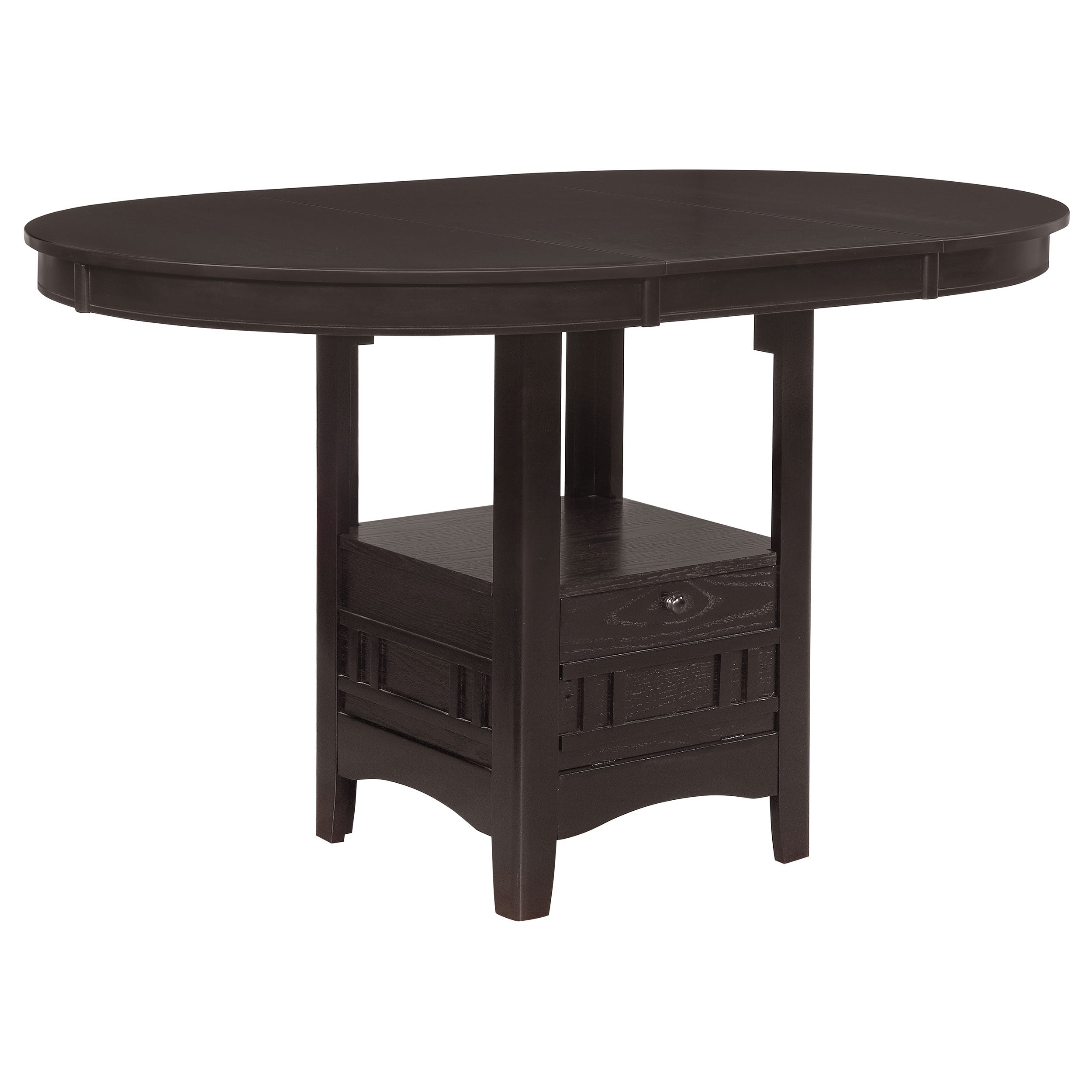 Dar Furniture - Coaster - Lavon Oval 60-inch Counter Height Extension Dining Table Espresso - 102888