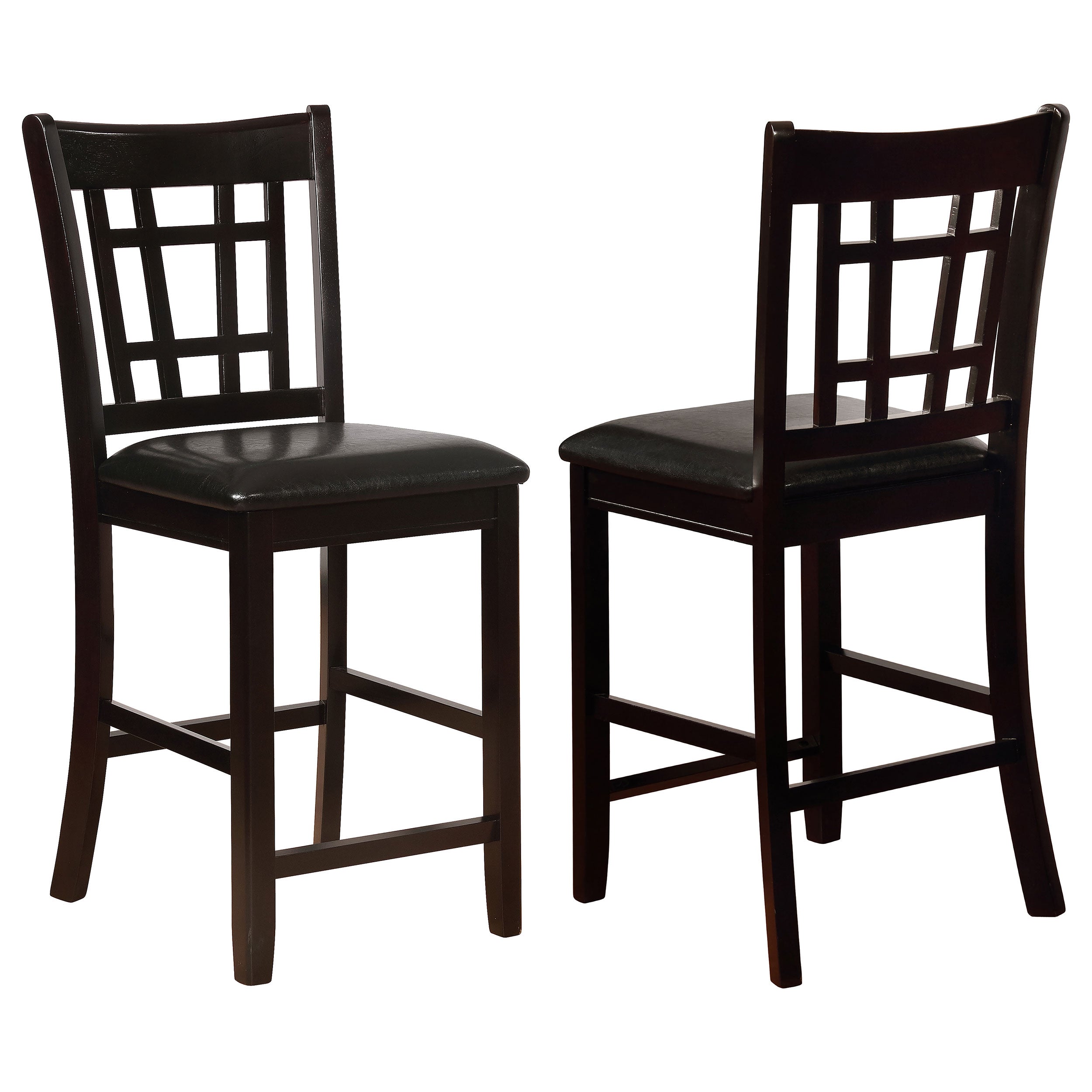 Dar Furniture - Coaster - Lavon Wood Counter Height Dining Chair Black and Espresso (Set of 2) - 102889
