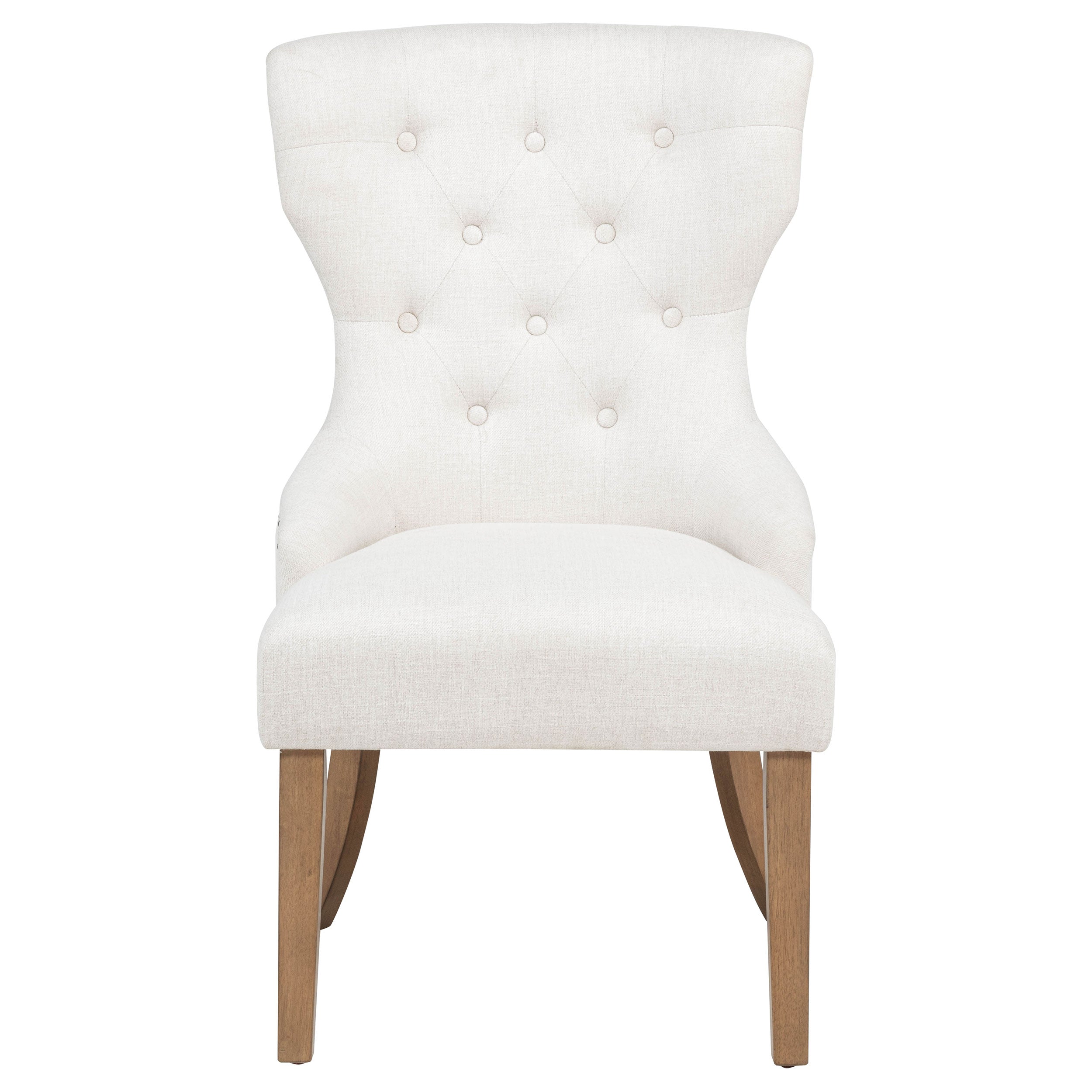 Baney Fabric Upholstered Dining Side Chair Beige and Rustic Grey