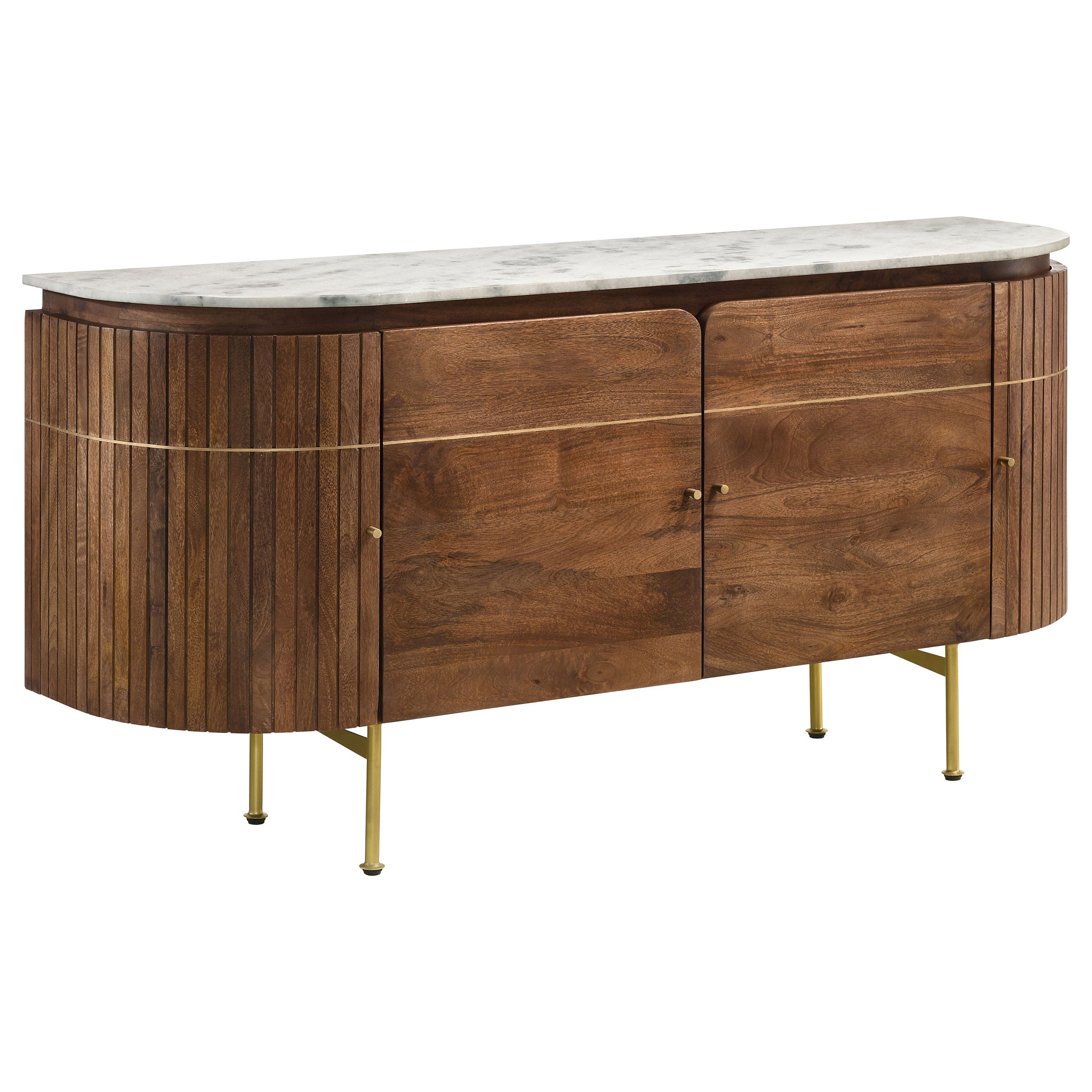Dar Furniture - Coaster - Ortega 4-door Marble Top Sideboard Buffet Cabinet Natural - 105145