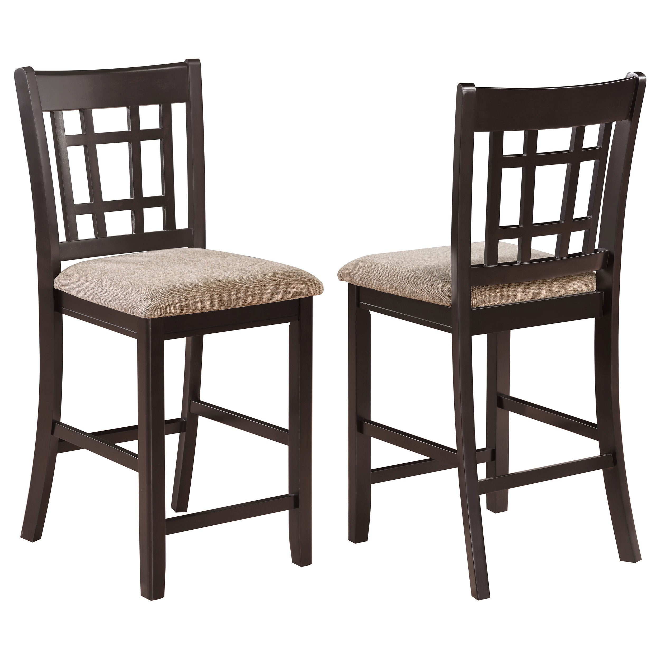 Dar Furniture - Coaster - Lavon Wood Counter Height Dining Chair Tan and Espresso (Set of 2) - 105279