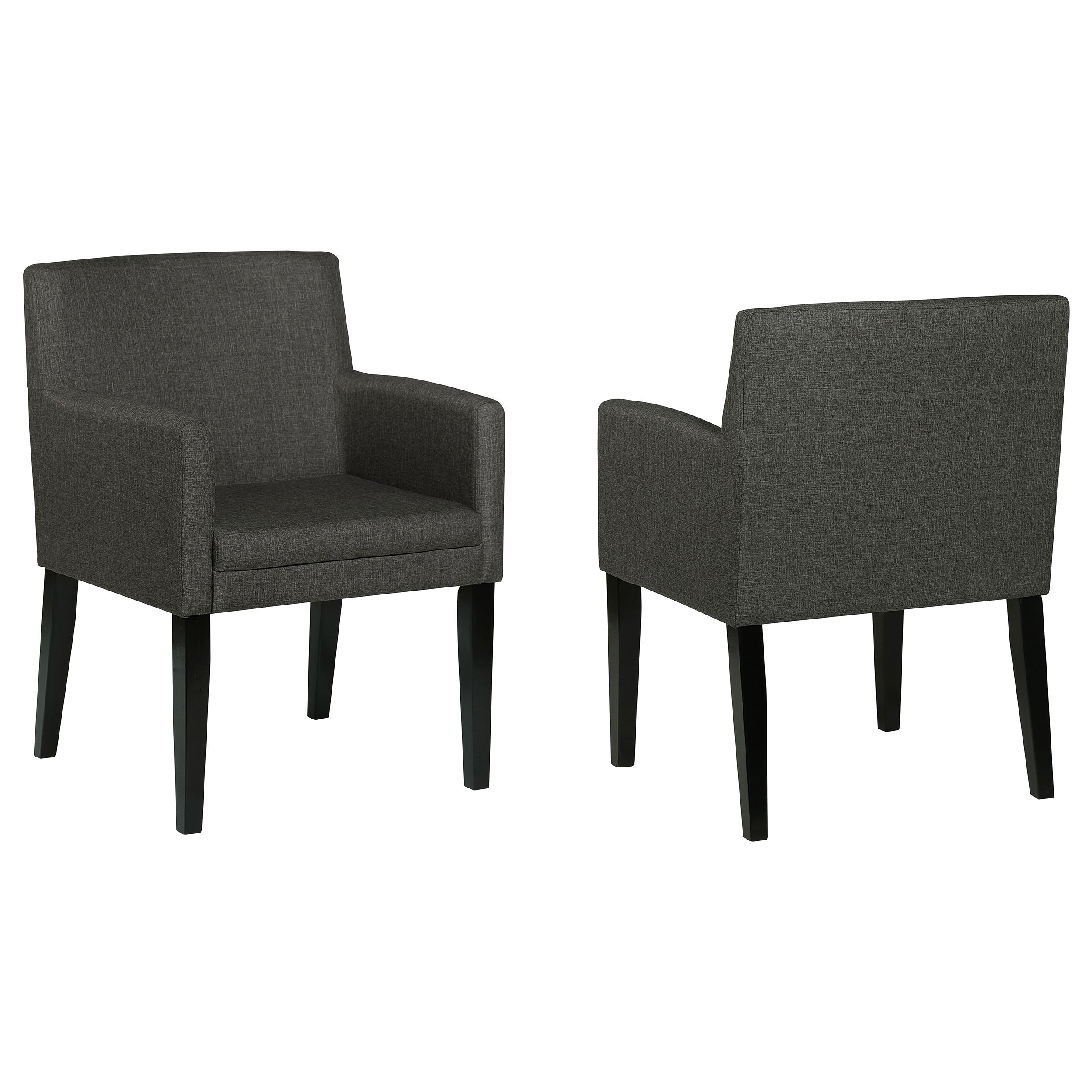 Dar Furniture - Coaster - Catherine Upholstered Dining Arm Chair Grey (Set of 2) - 106252