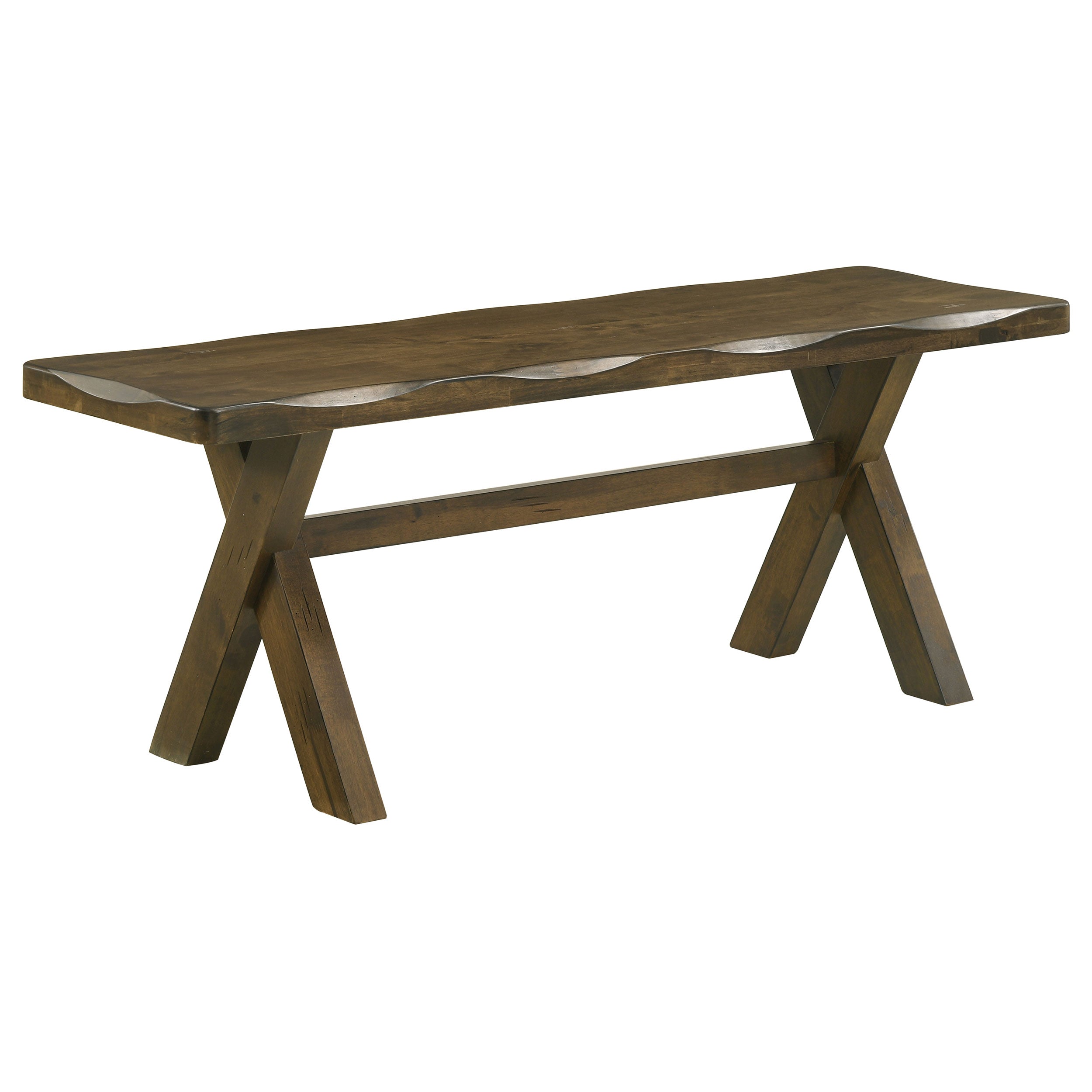 Dar Furniture - Coaster - Alston 47-inch Solid Wood Dining Bench Knotty Nutmeg - 106383