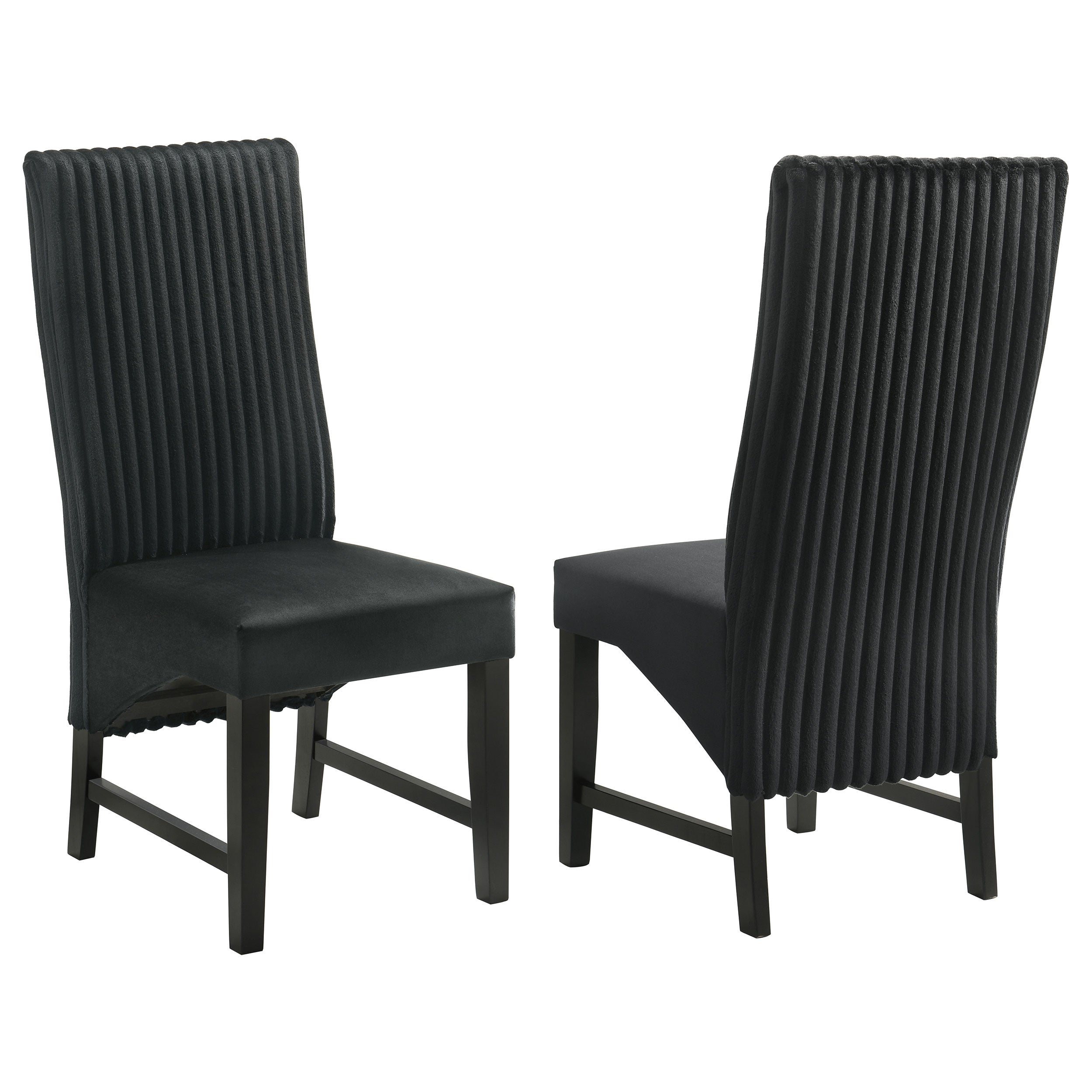 Dar Furniture - Coaster - Barrand Upholstered Dining Side Chair Black (Set of 2) - 106387