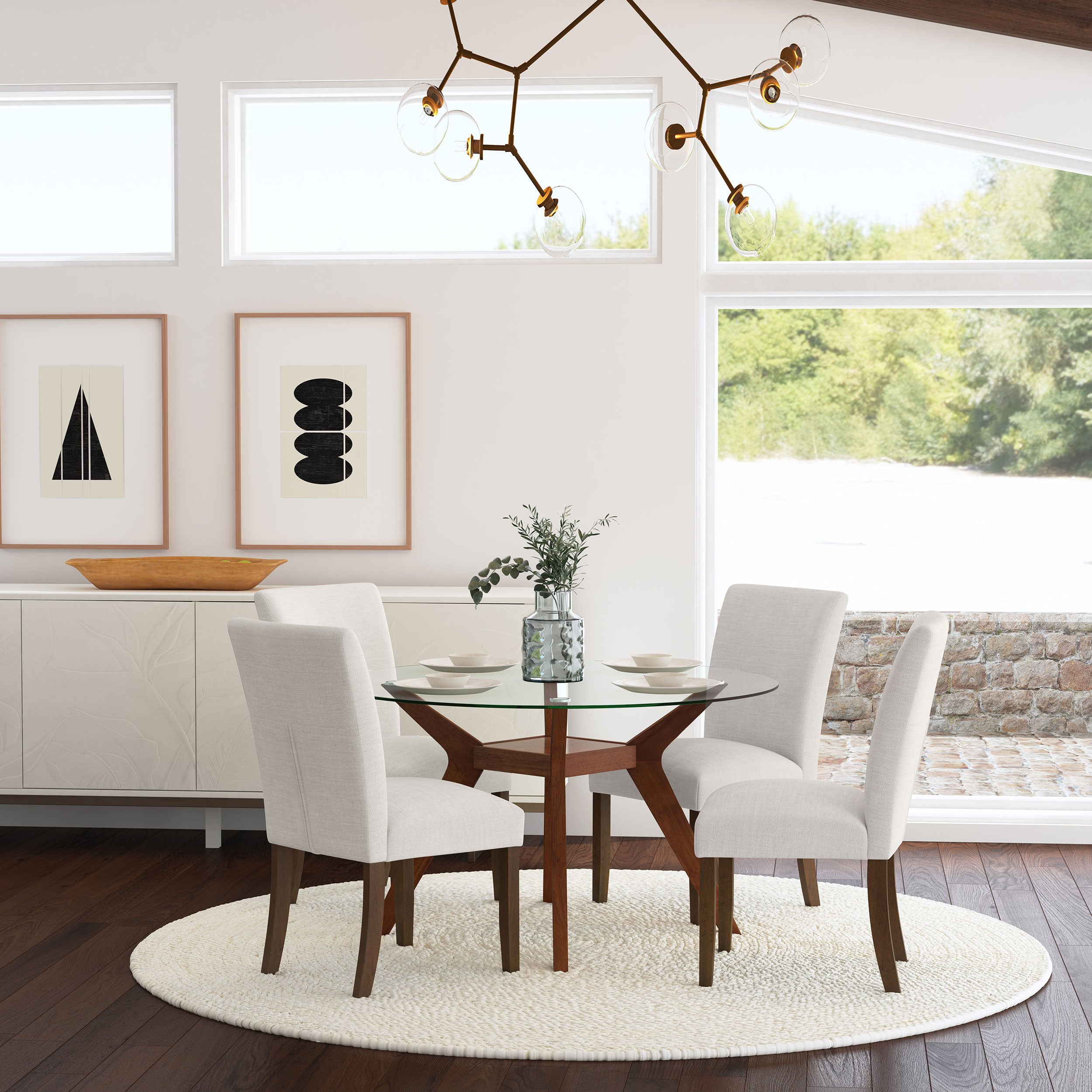 Paxton Upholstered Dining Side Chair Beige (Set of 2)
