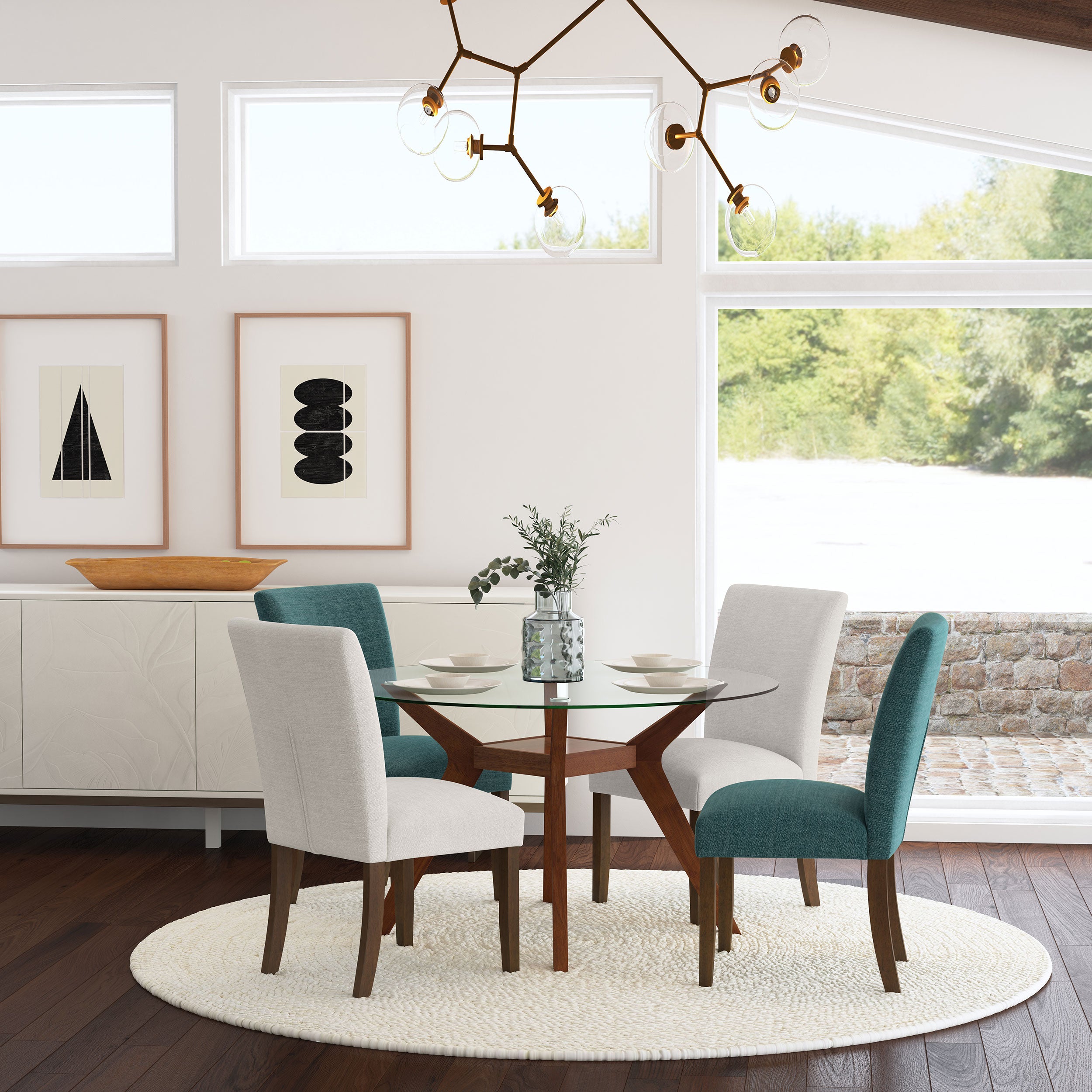 Paxton Upholstered Dining Side Chair Beige (Set of 2)