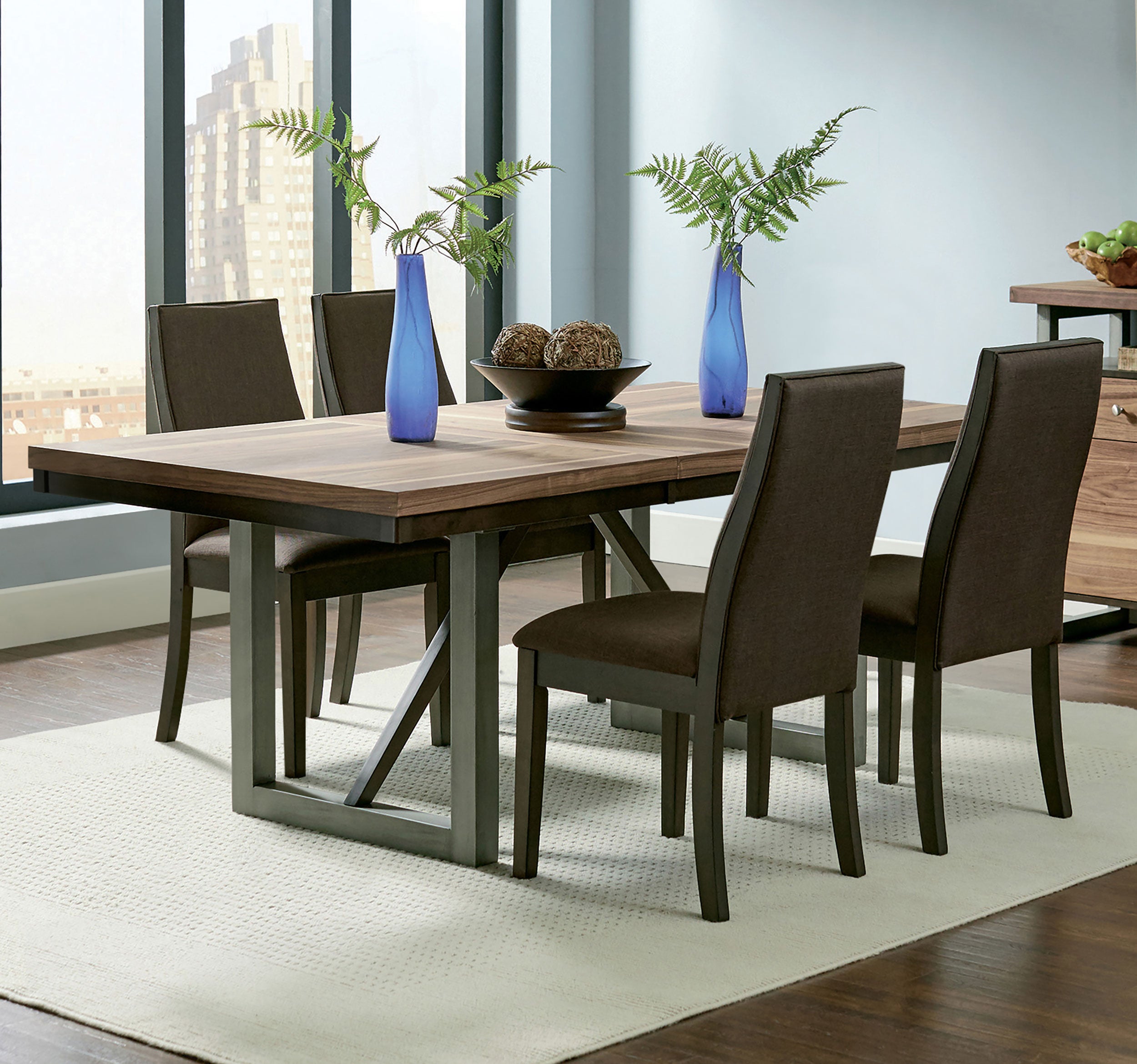 Dar Furniture - Coaster - Spring Creek 5-piece Rectangular Dining Table Set Chocolate - 106581-S5