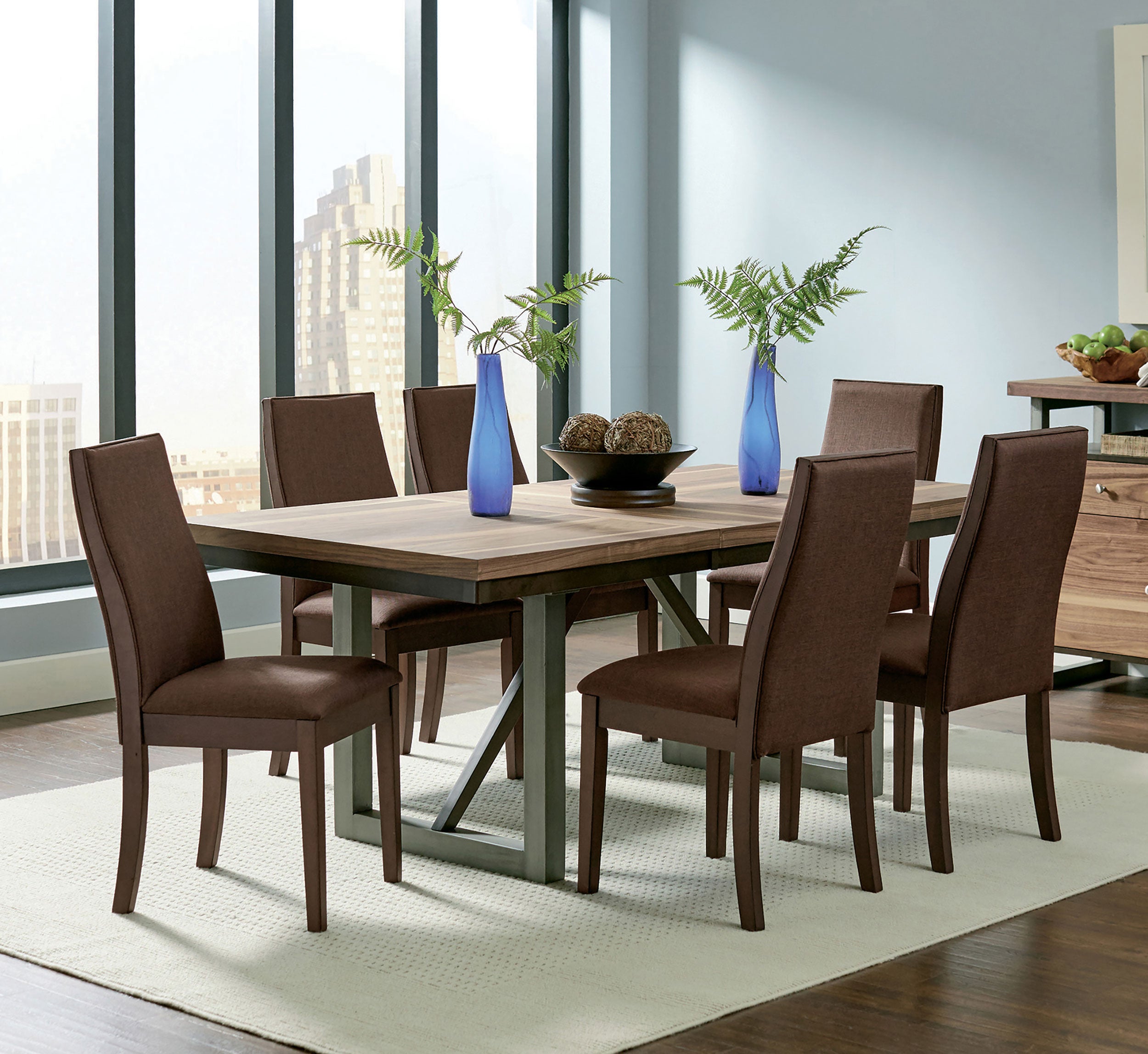 Dar Furniture - Coaster - Spring Creek 7-piece Rectangular Dining Table Set Chocolate - 106581-S7