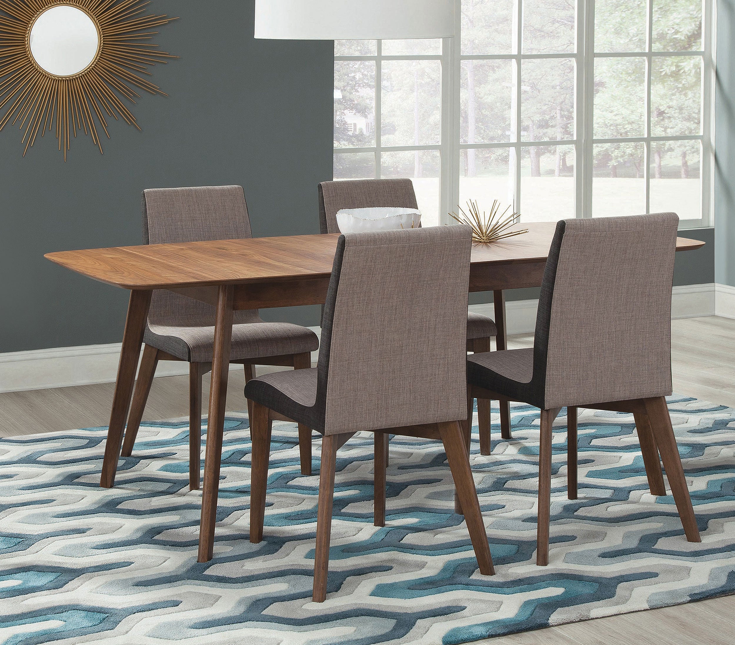 Dar Furniture - Coaster - Redbridge 5-piece Rectangular Dining Set Natural Walnut - 106591-S5