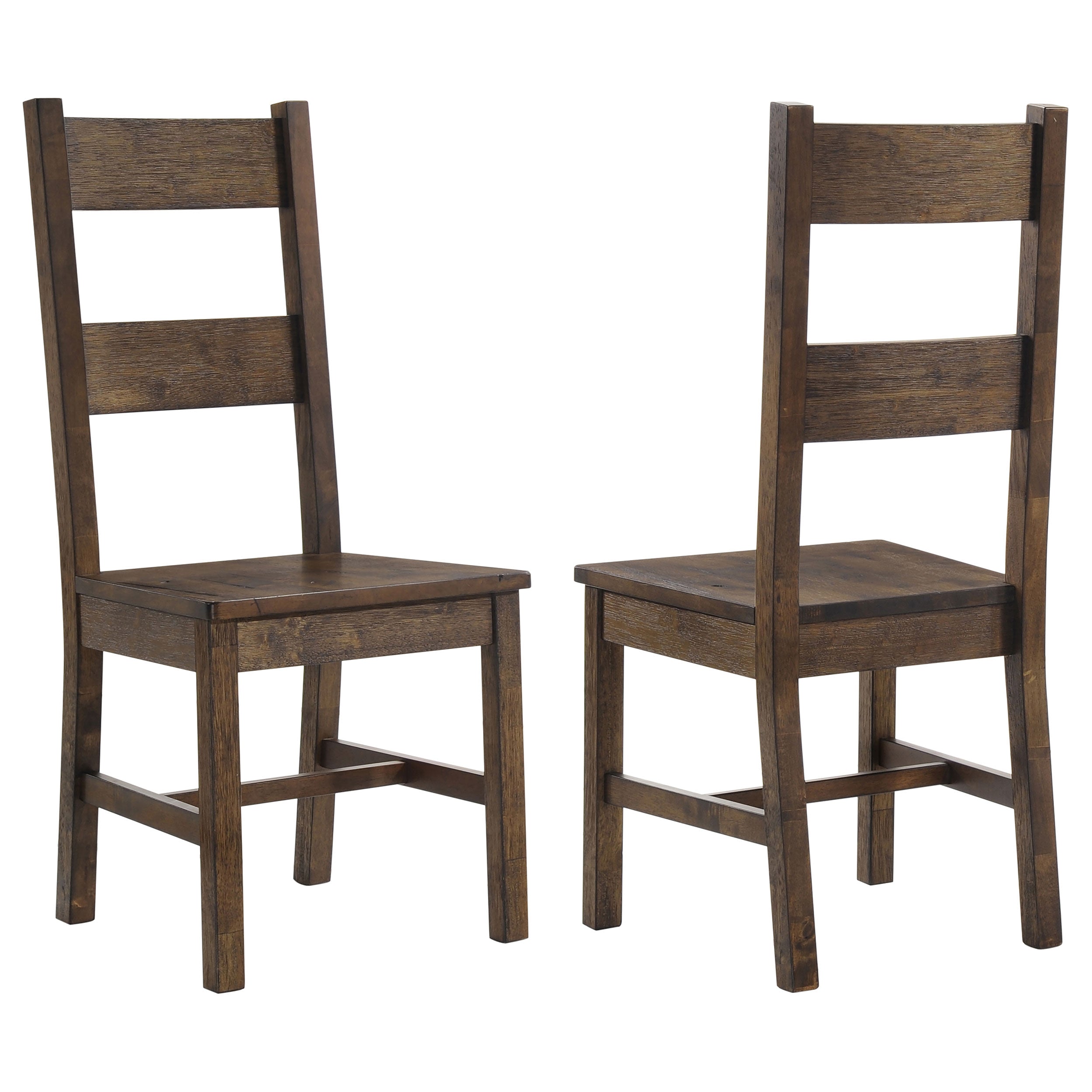 Dar Furniture - Coaster - Coleman Dining Side Chair Rustic Golden Brown (Set of 2) - 107042