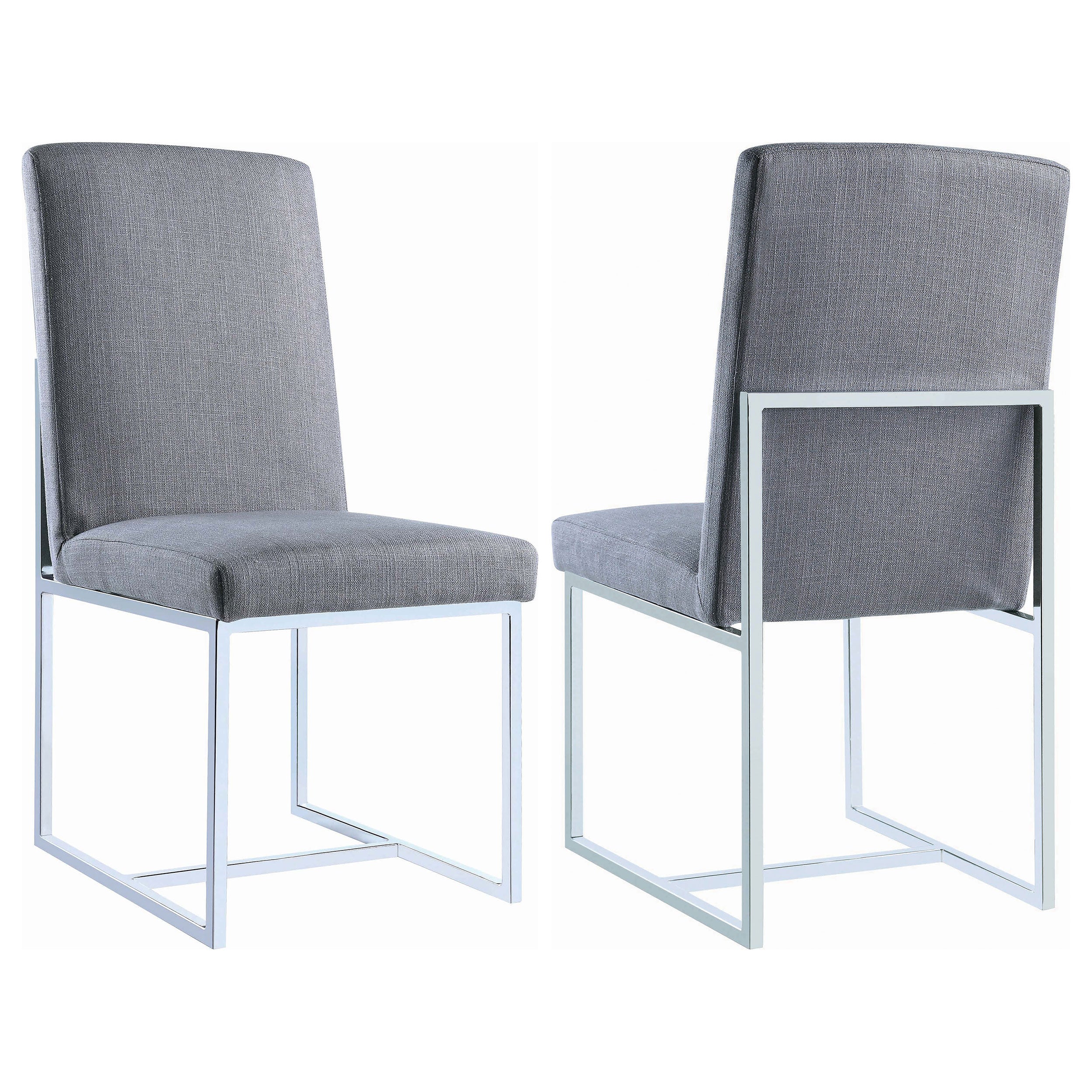 Dar Furniture - Coaster - Mackinnon Upholstered Dining Side Chair Grey (Set of 2) - 107143