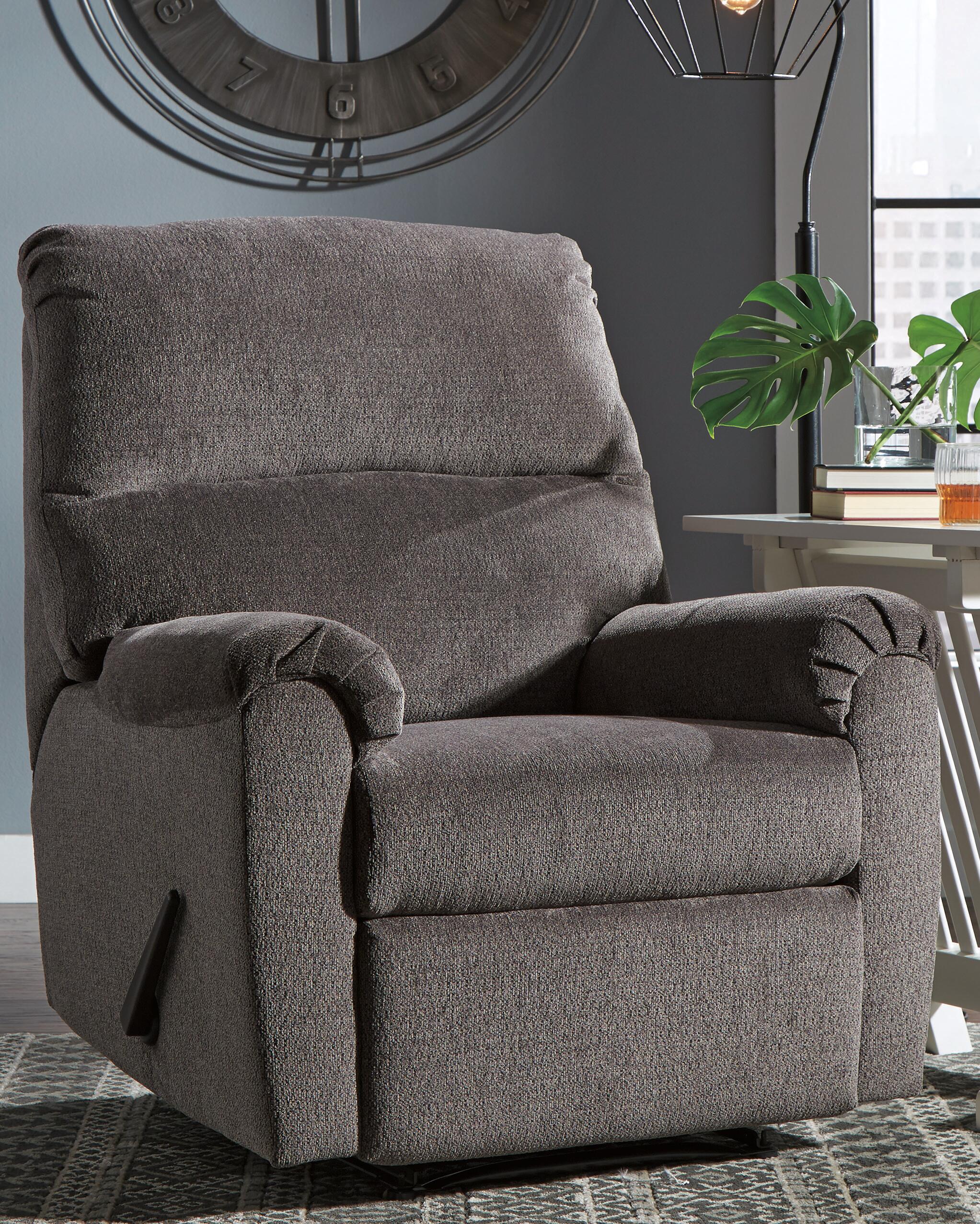 Dar Furniture - Ashley Furniture - Nerviano Recliner - Zero Wall Recliner / Gray - 1080329