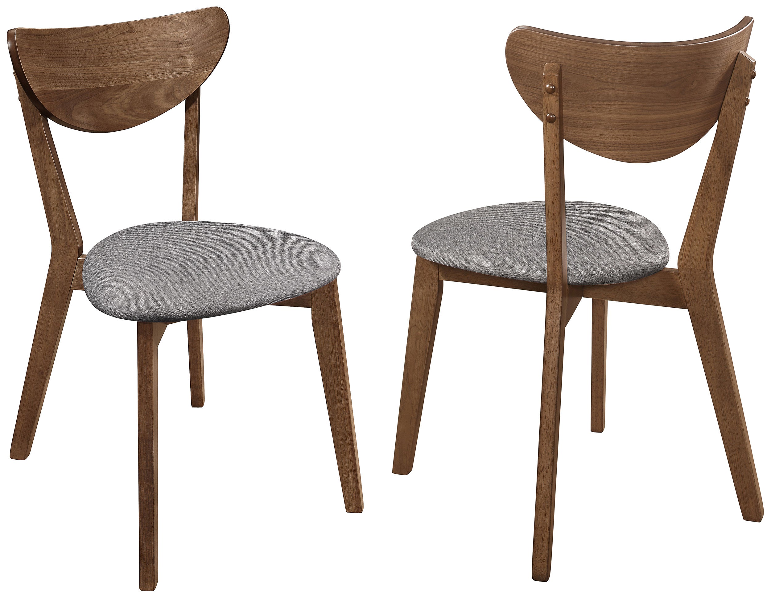 Dar Furniture - Coaster - Alfredo Dining Side Chair Grey and Natural Walnut (Set of 2) - 108082