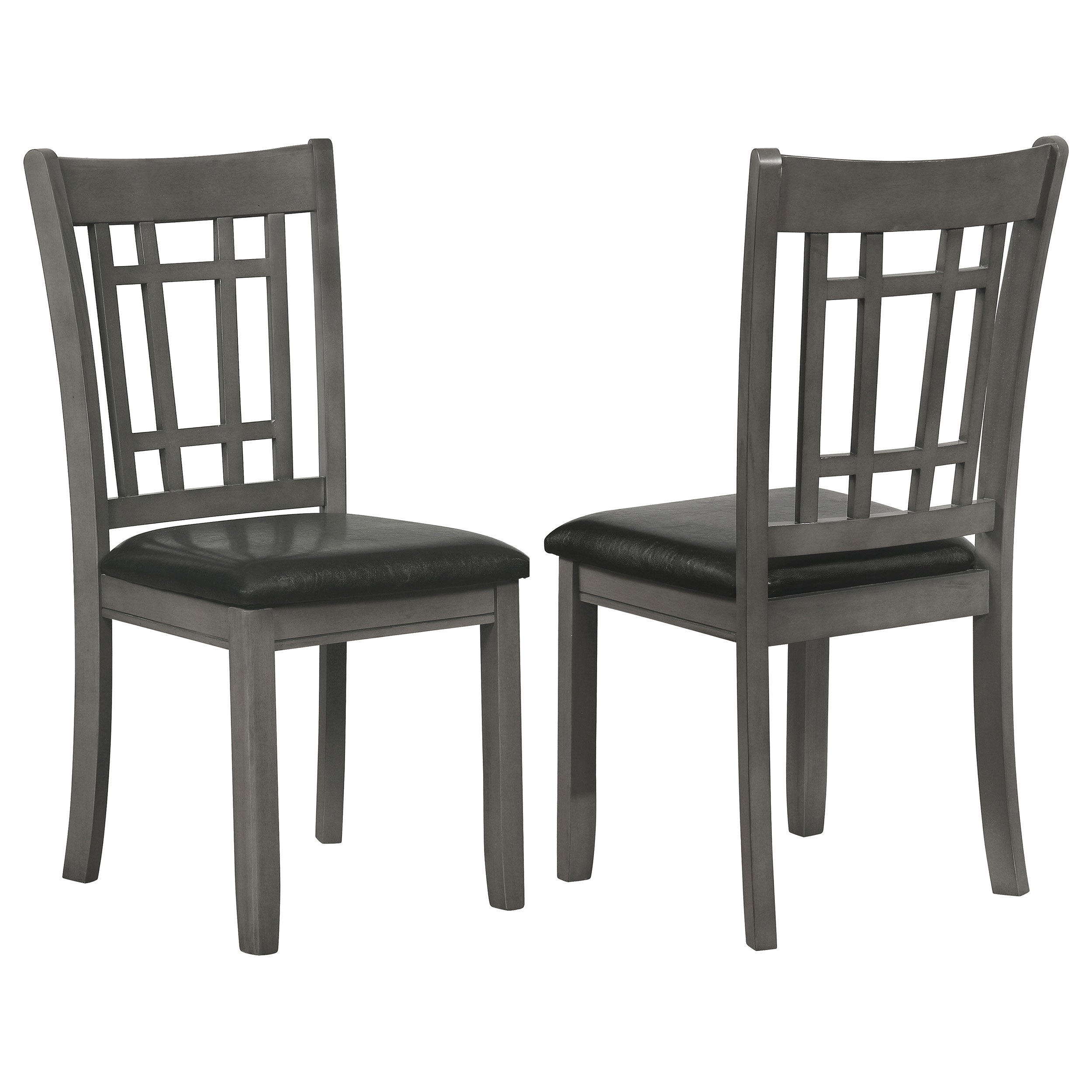 Dar Furniture - Coaster - Lavon Wood Dining Side Chair Black and  Medium Grey (Set of 2) - 108212