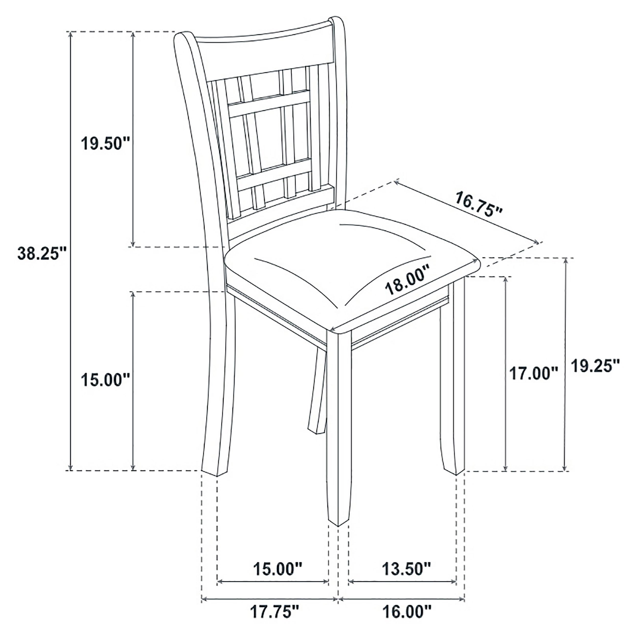 Lavon Wood Dining Side Chair Black and  Medium Grey (Set of 2)