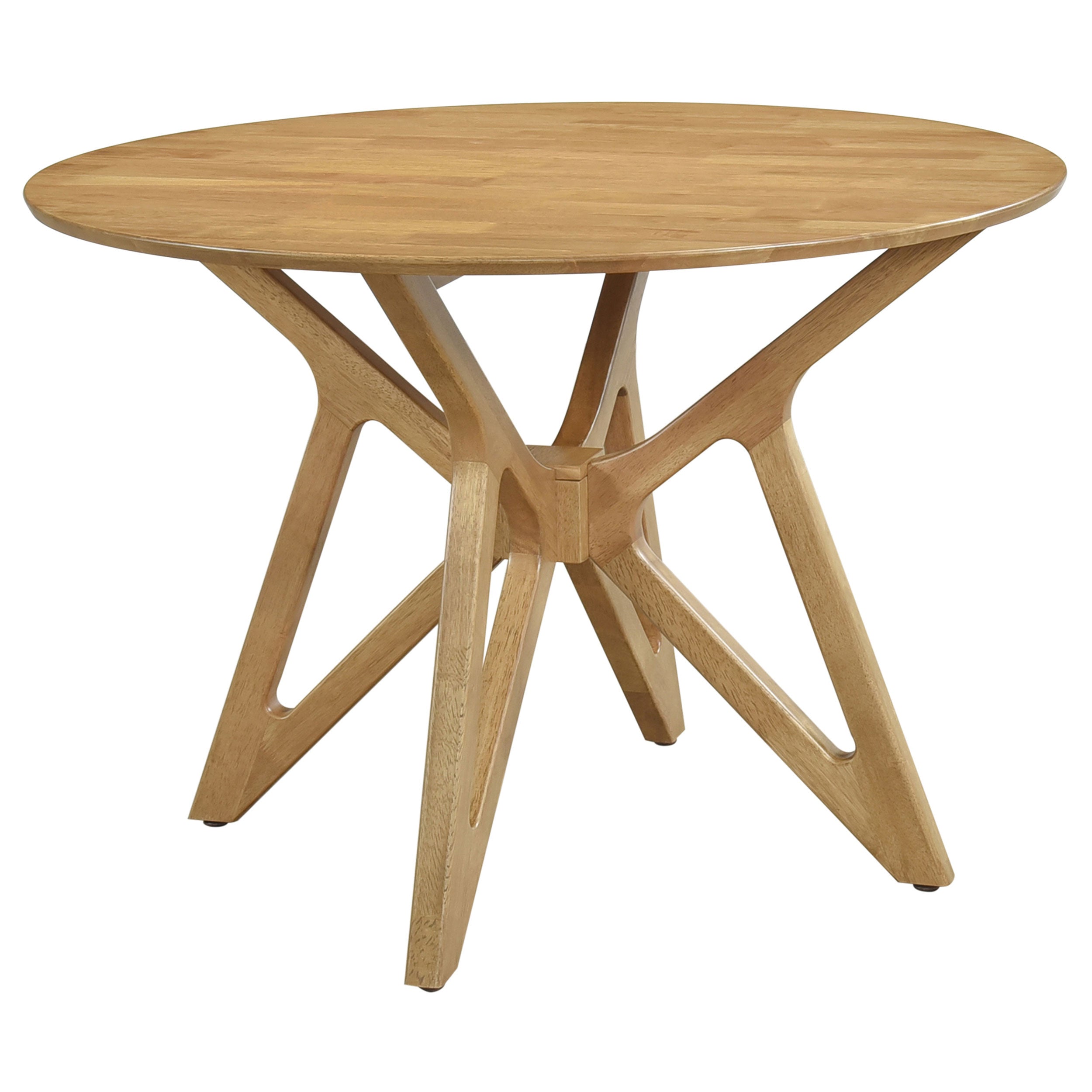 Dar Furniture - Coaster - Elowen Round 42-inch Solid Wood Dining Table Light Walnut - 108440