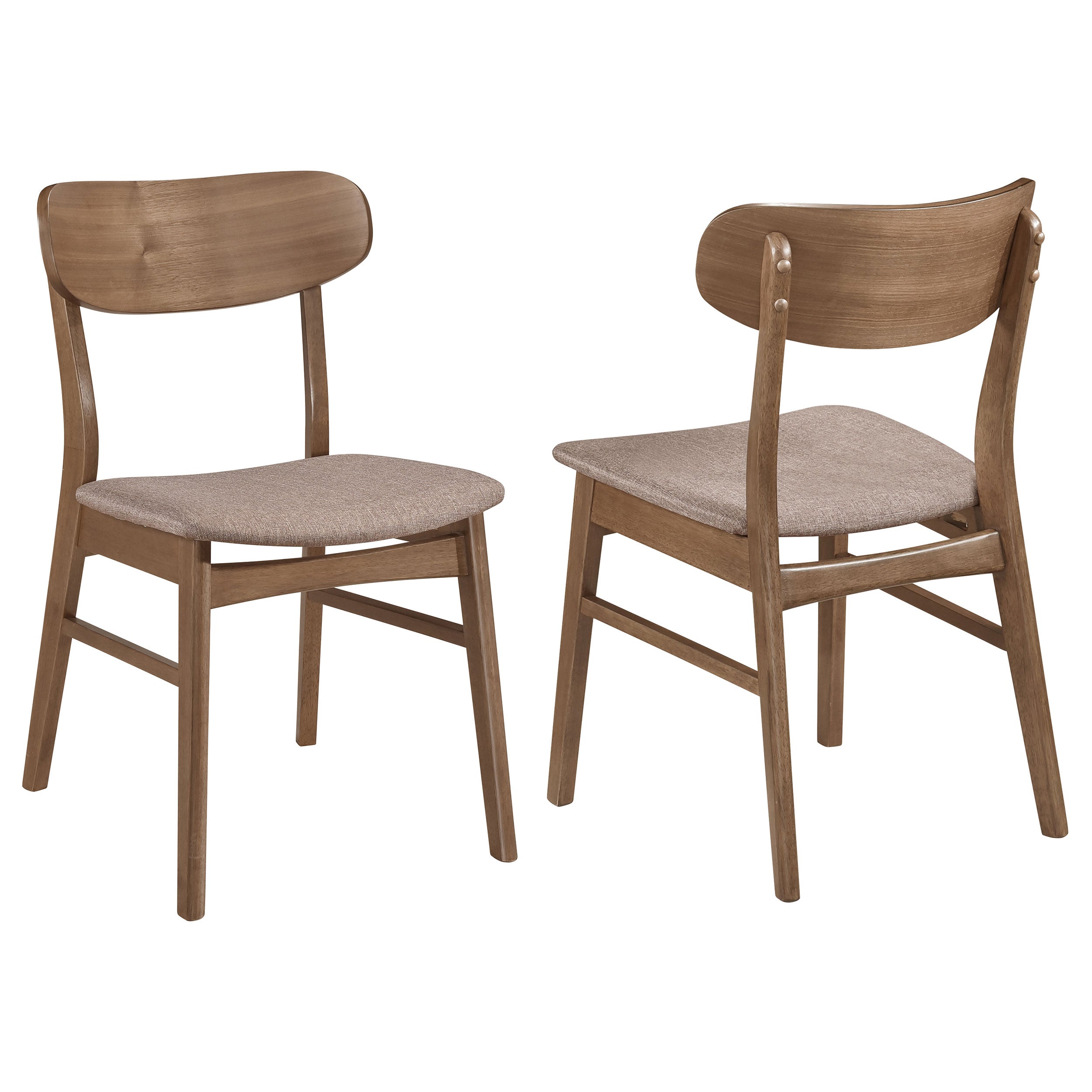 Dar Furniture - Coaster - Dortch Dining Side Chair Walnut and Brown (Set of 2) - 108462