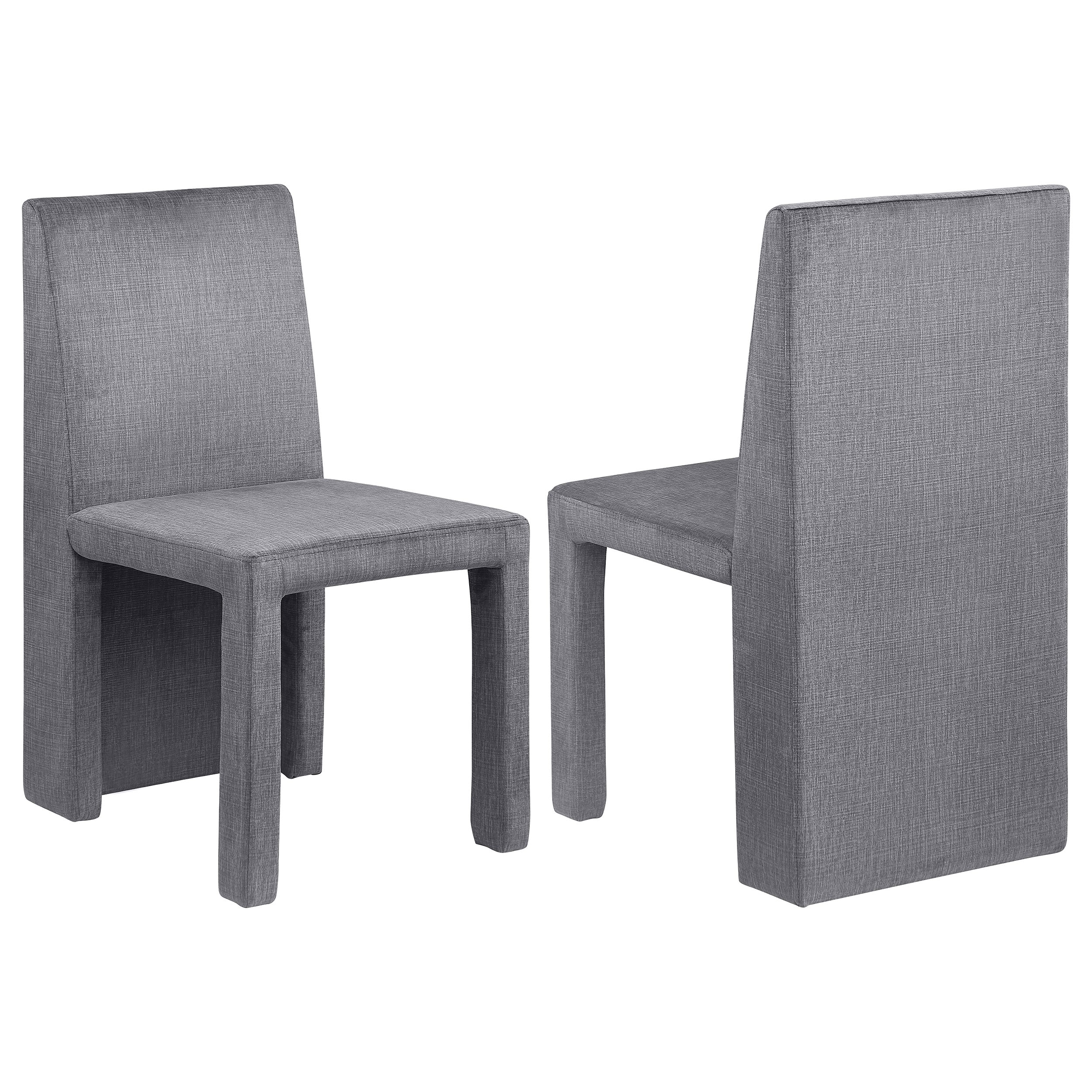 Dar Furniture - Coaster - Tordera Velvet Upholstered Dining Side Chair Grey (Set of 2) - 108512