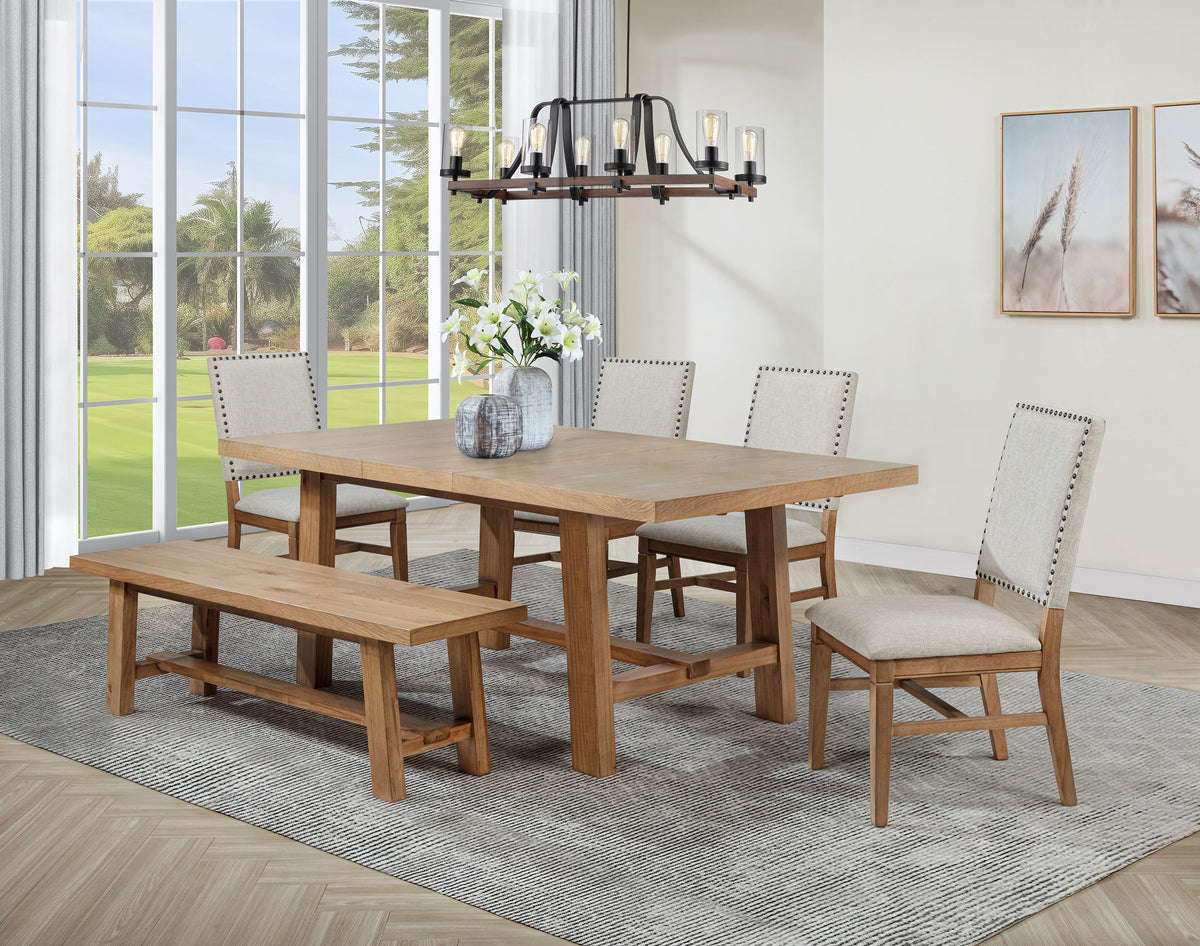 Dar Furniture - Coaster - Middleton 6-piece Extension Leaf Dining Set Brown and Beige - 108540-S6