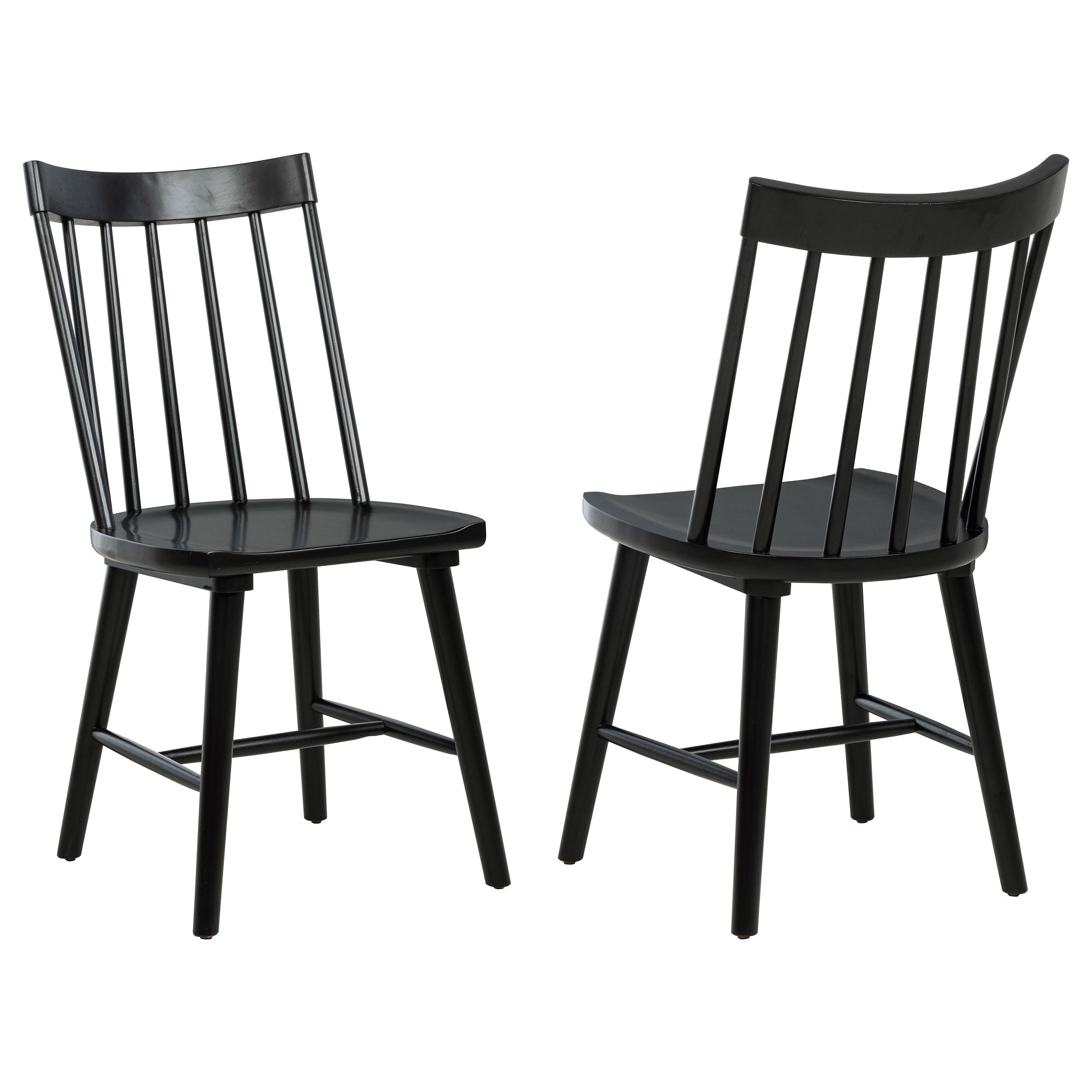 Dar Furniture - Coaster - Middleton Solid Wood Dining Side Chair Black (Set of 2) - 108546BLK
