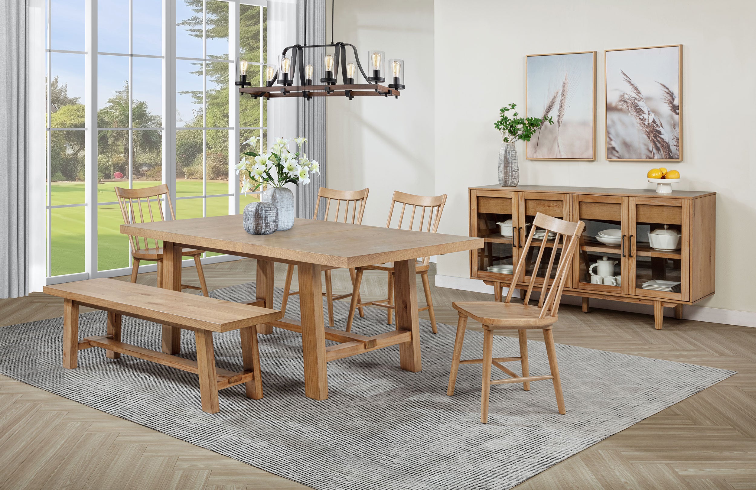 Middleton Solid Wood Dining Side Chair Brown (Set of 2)