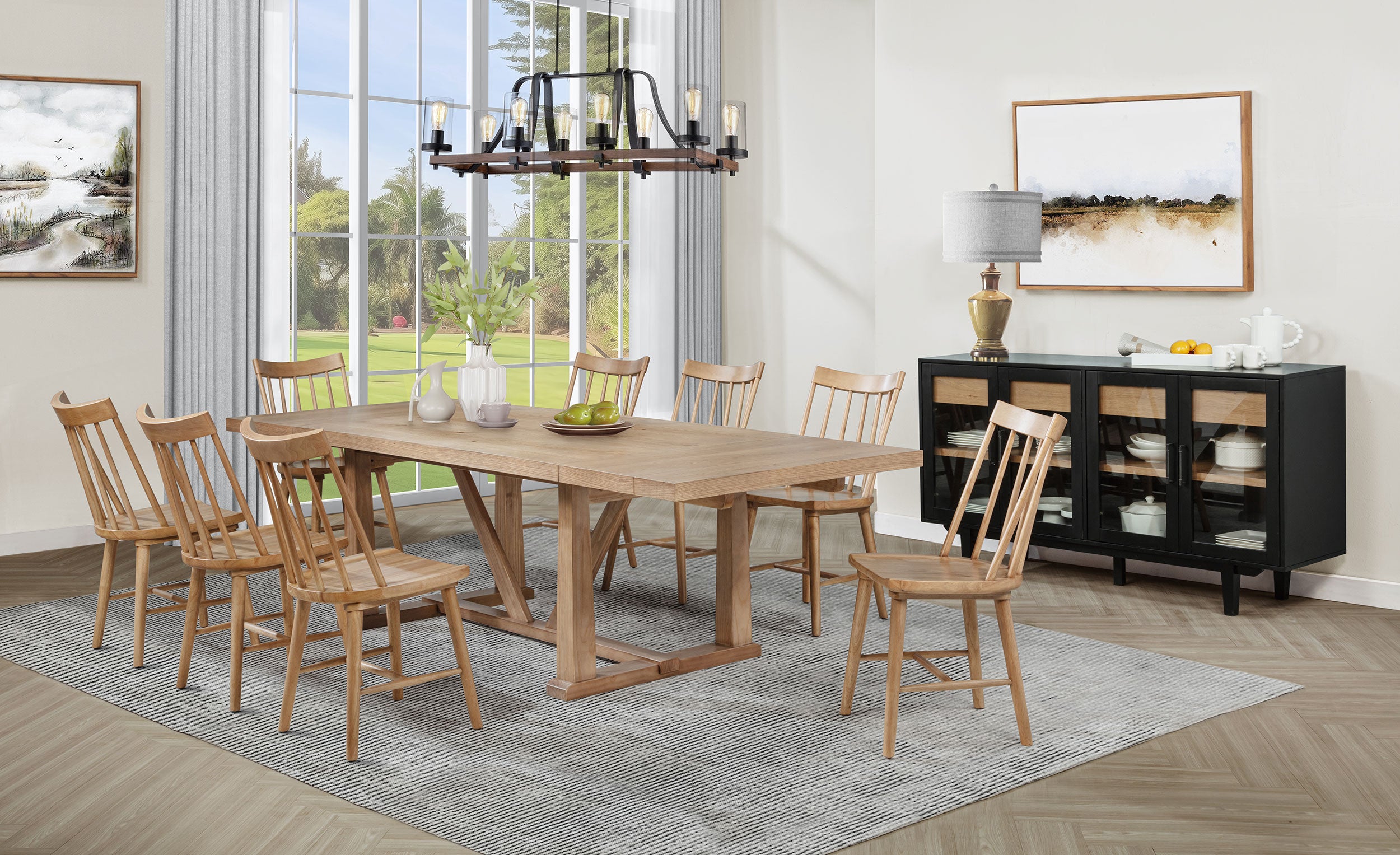 Middleton Solid Wood Dining Side Chair Brown (Set of 2)