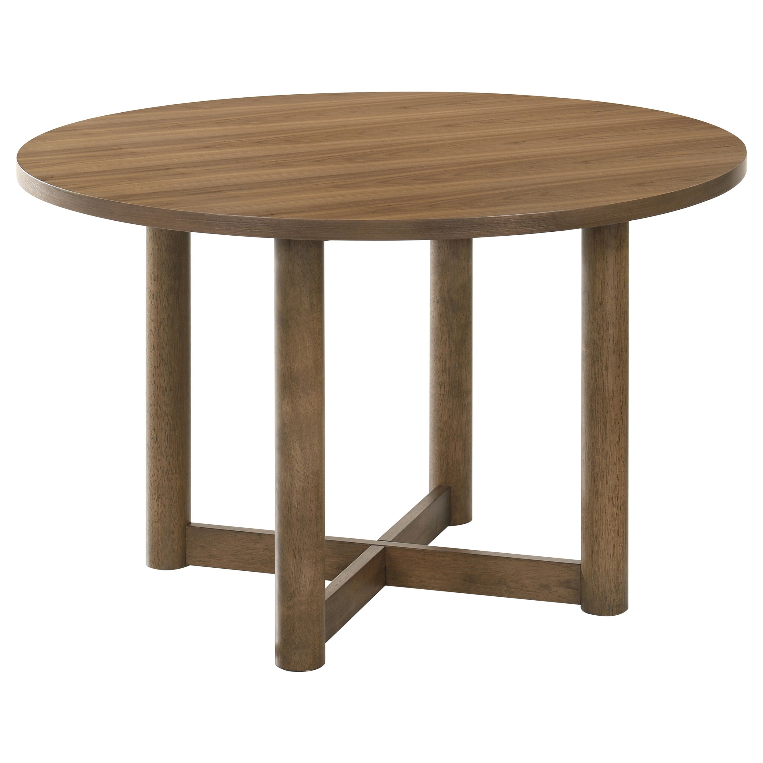 Dar Furniture - Coaster - Crestmore 46-inch Round Wood Dining Table Walnut - 108570