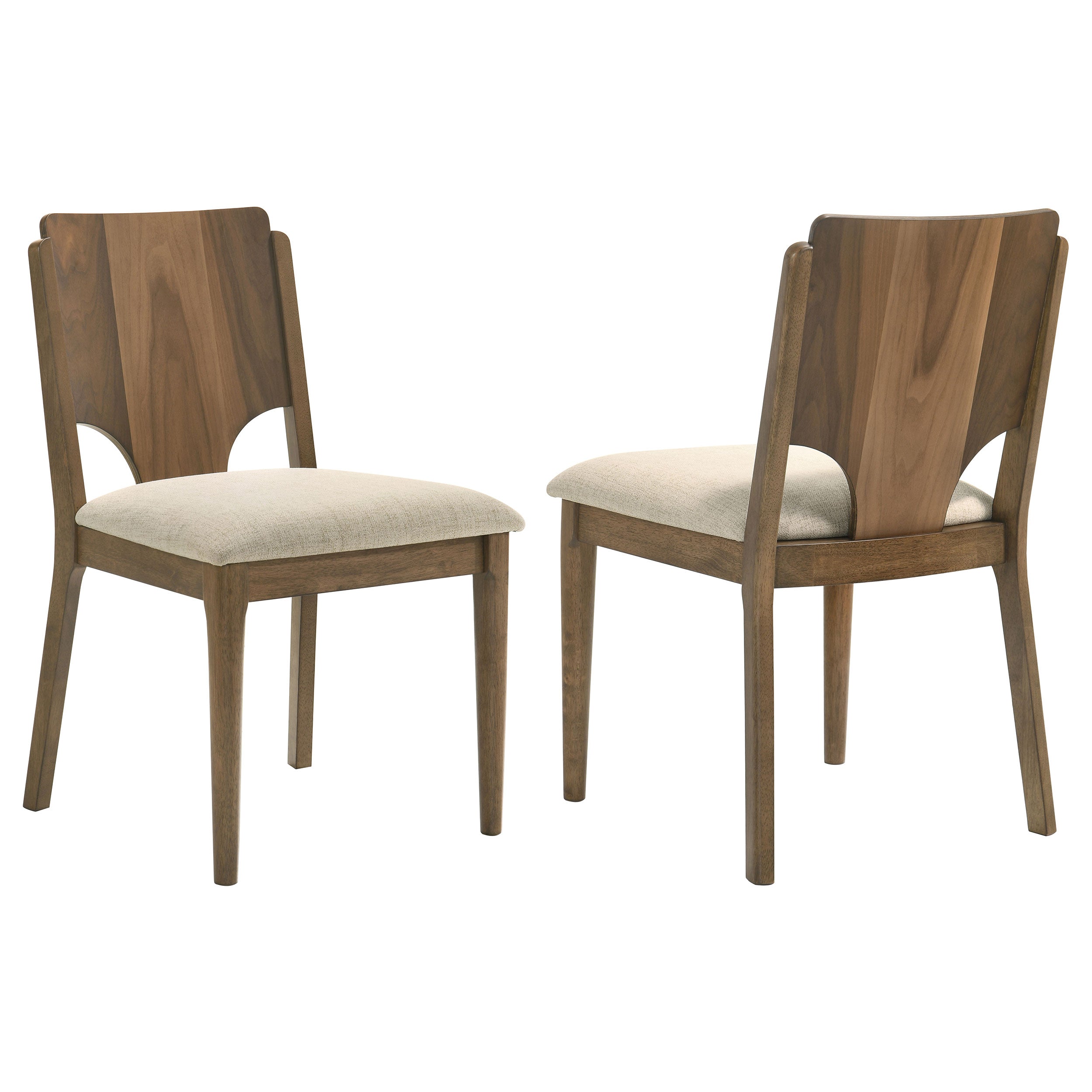 Dar Furniture - Coaster - Crestmore Dining Chair Upholstered Seat Walnut (Set of 2) - 108572
