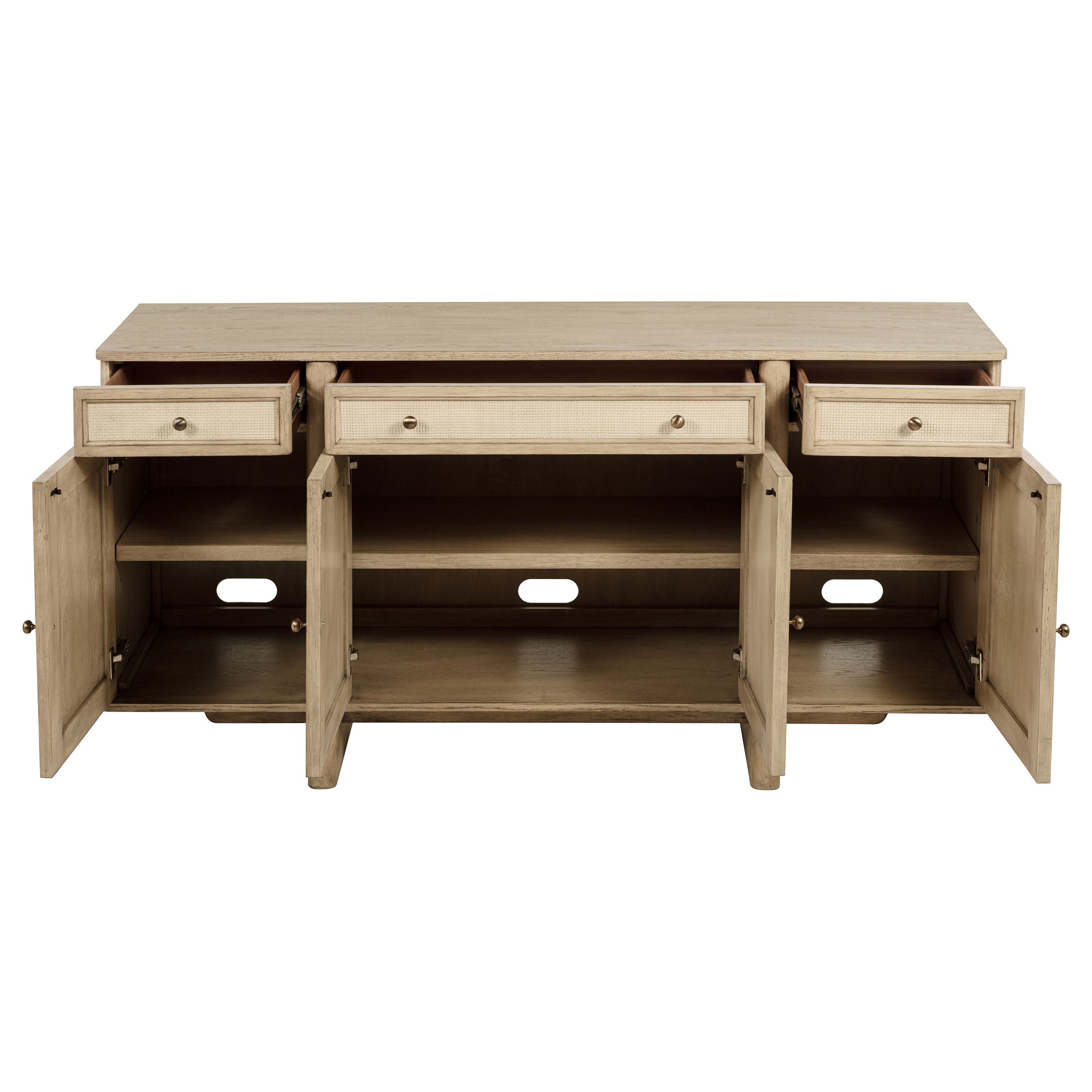 Kailani 10-piece Wood Dining Set with Sideboard Beige Oak