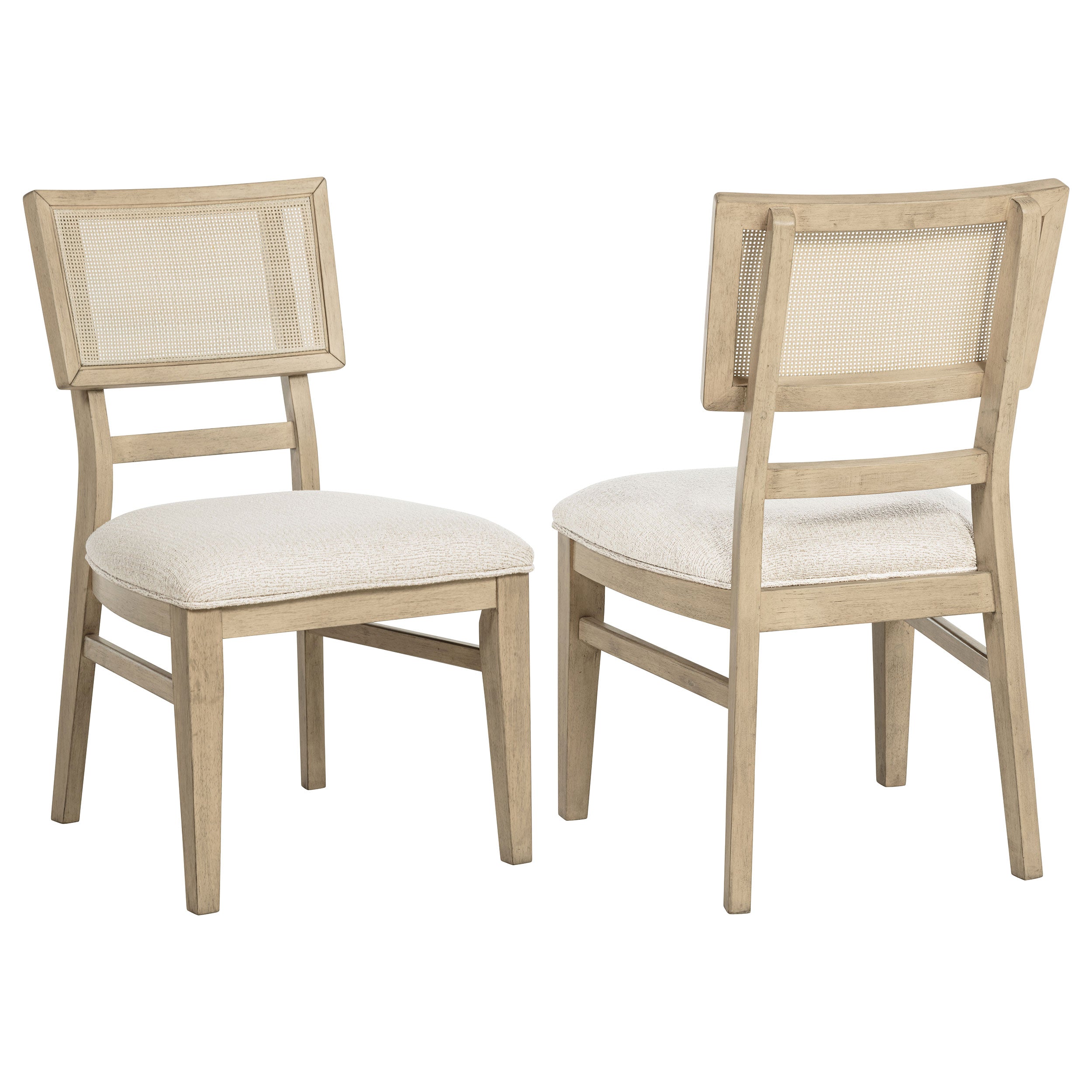 Dar Furniture - Coaster - Kailani Rattan Cane Dining Side Chair Beige Oak (Set of 2) - 109382