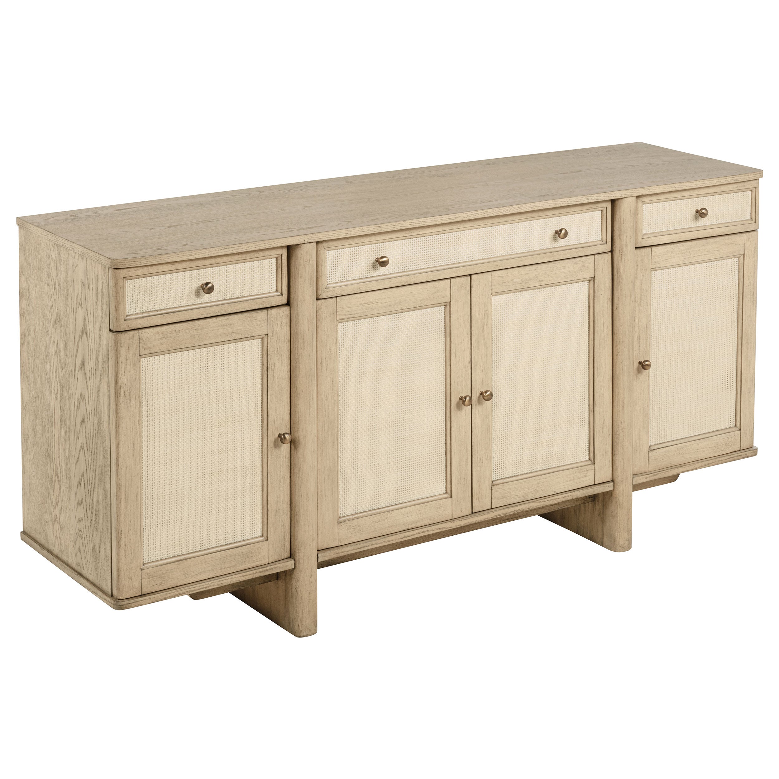 Dar Furniture - Coaster - Kailani 4-door Cane Sideboard Buffet Cabinet Beige Oak - 109385