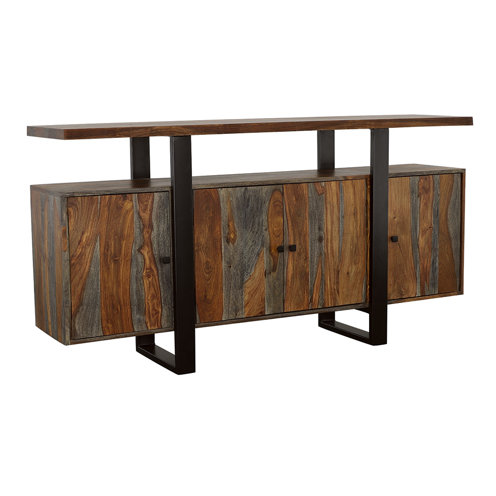 Dar Furniture - Coaster - Ditman 4-door Solid Wood Sideboard Buffet Grey Sheesham - 110185