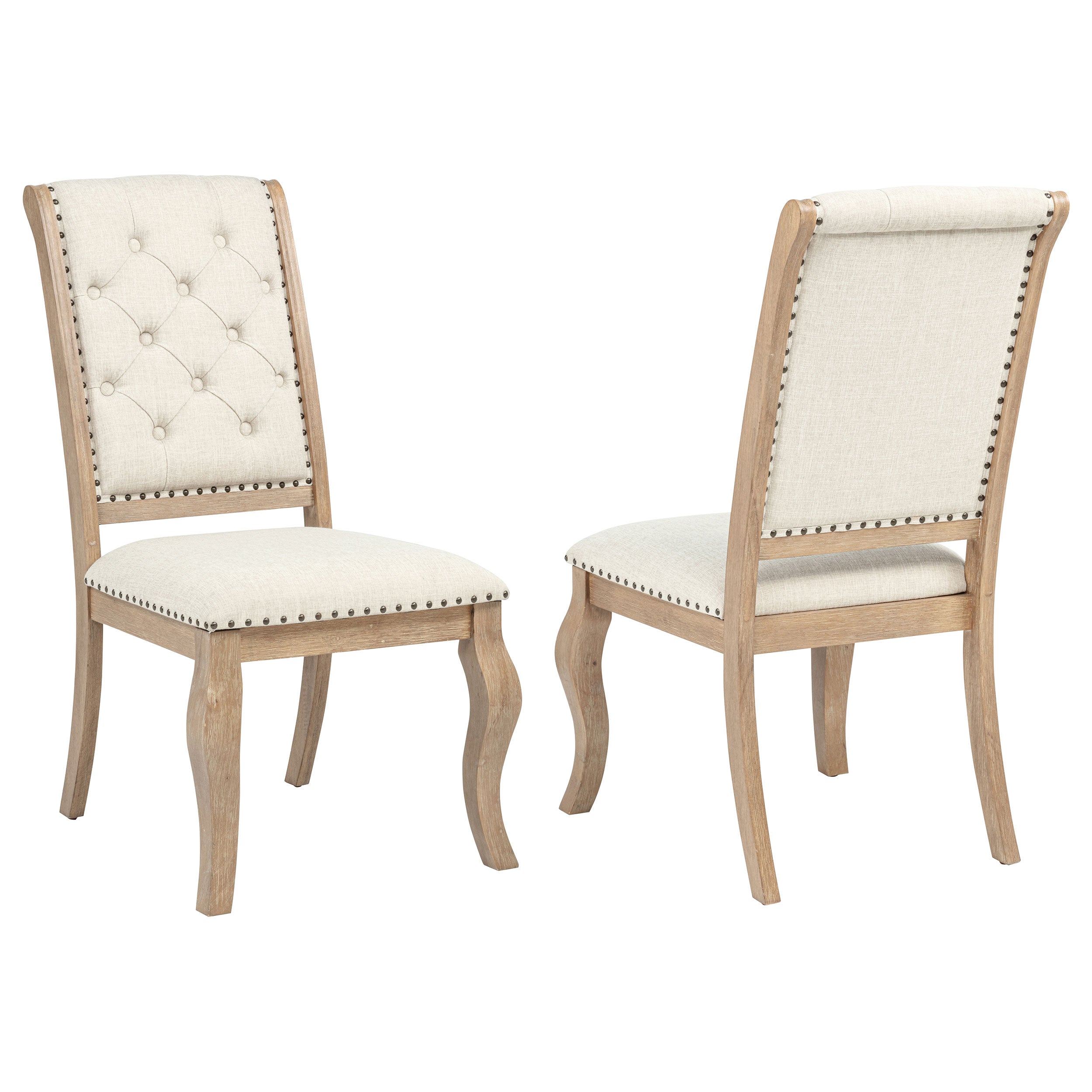 Dar Furniture - Coaster - Brockway Upholstered Dining Chair Barley Brown (Set of 2) - 110292