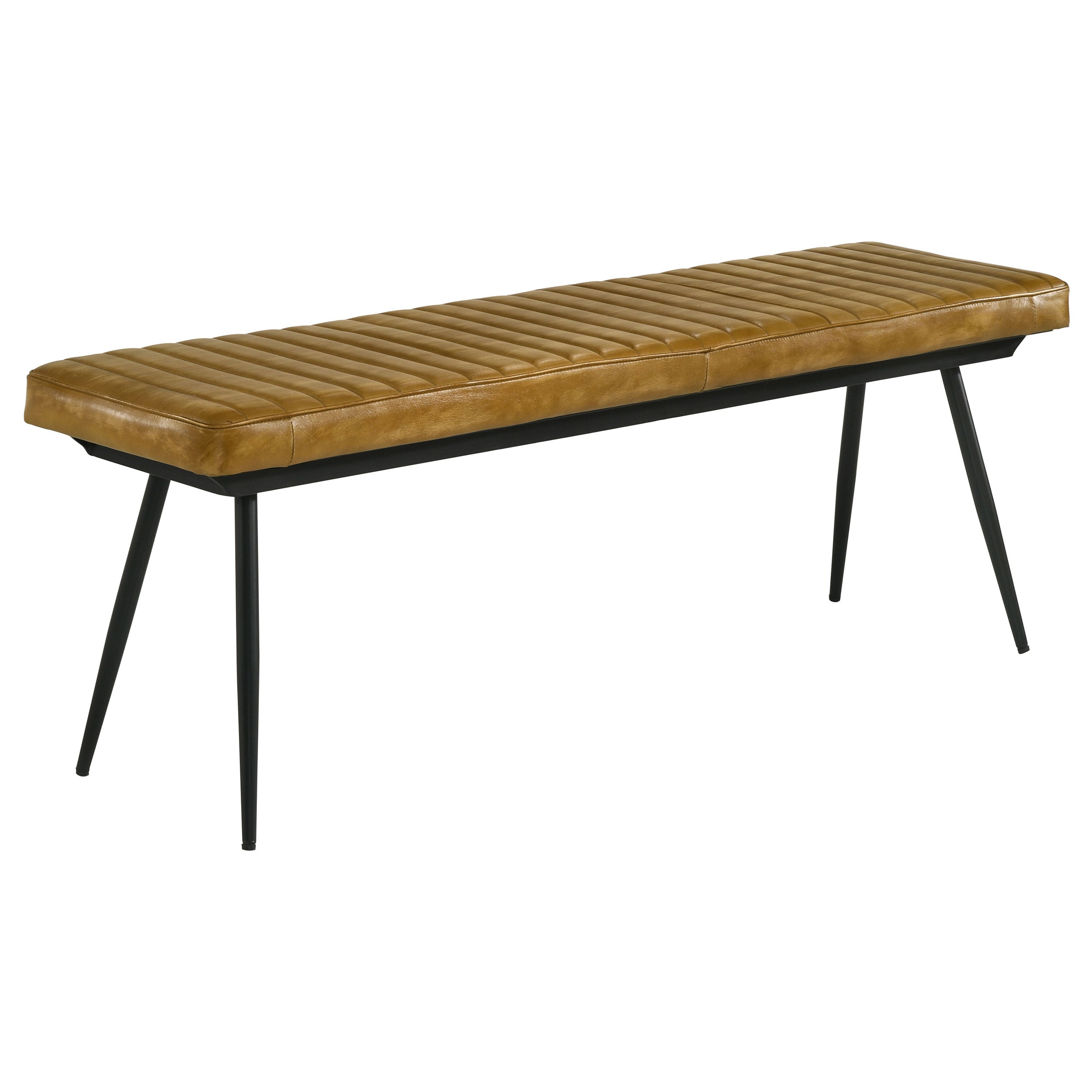 Dar Furniture - Coaster - Misty Leather Upholstered Dining Bench Antique Camel - 110643